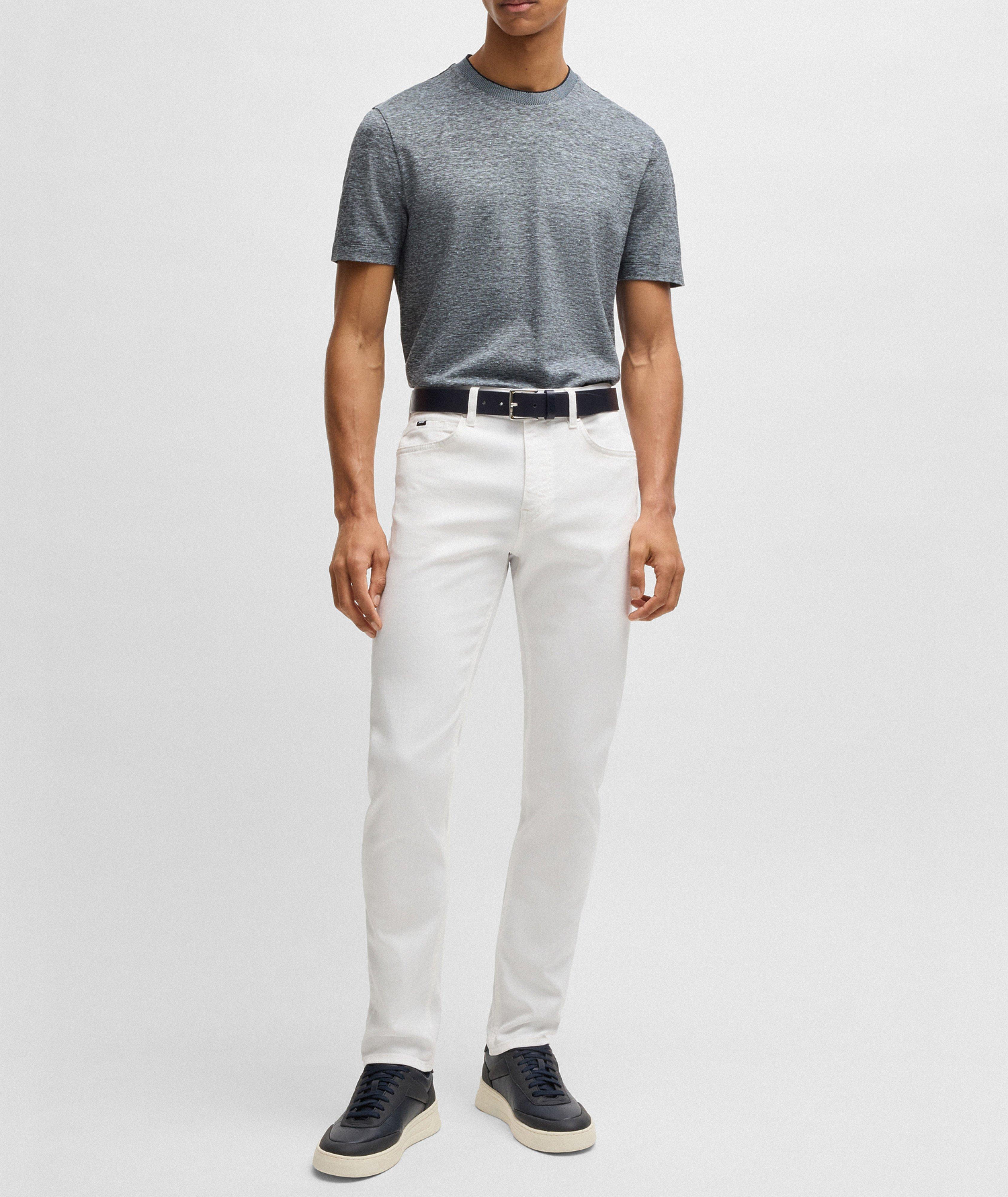 Thompson Cotton-Linen Crewneck T-Shirt image 4