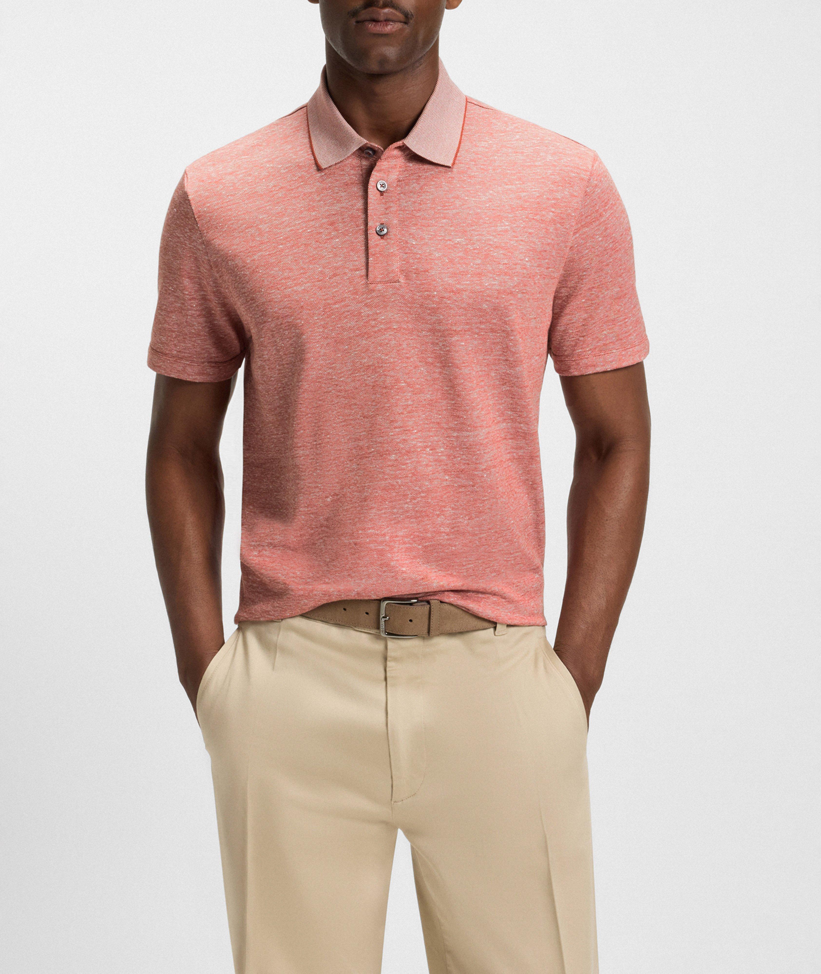 Cotton-Linen Knit Polo image 1