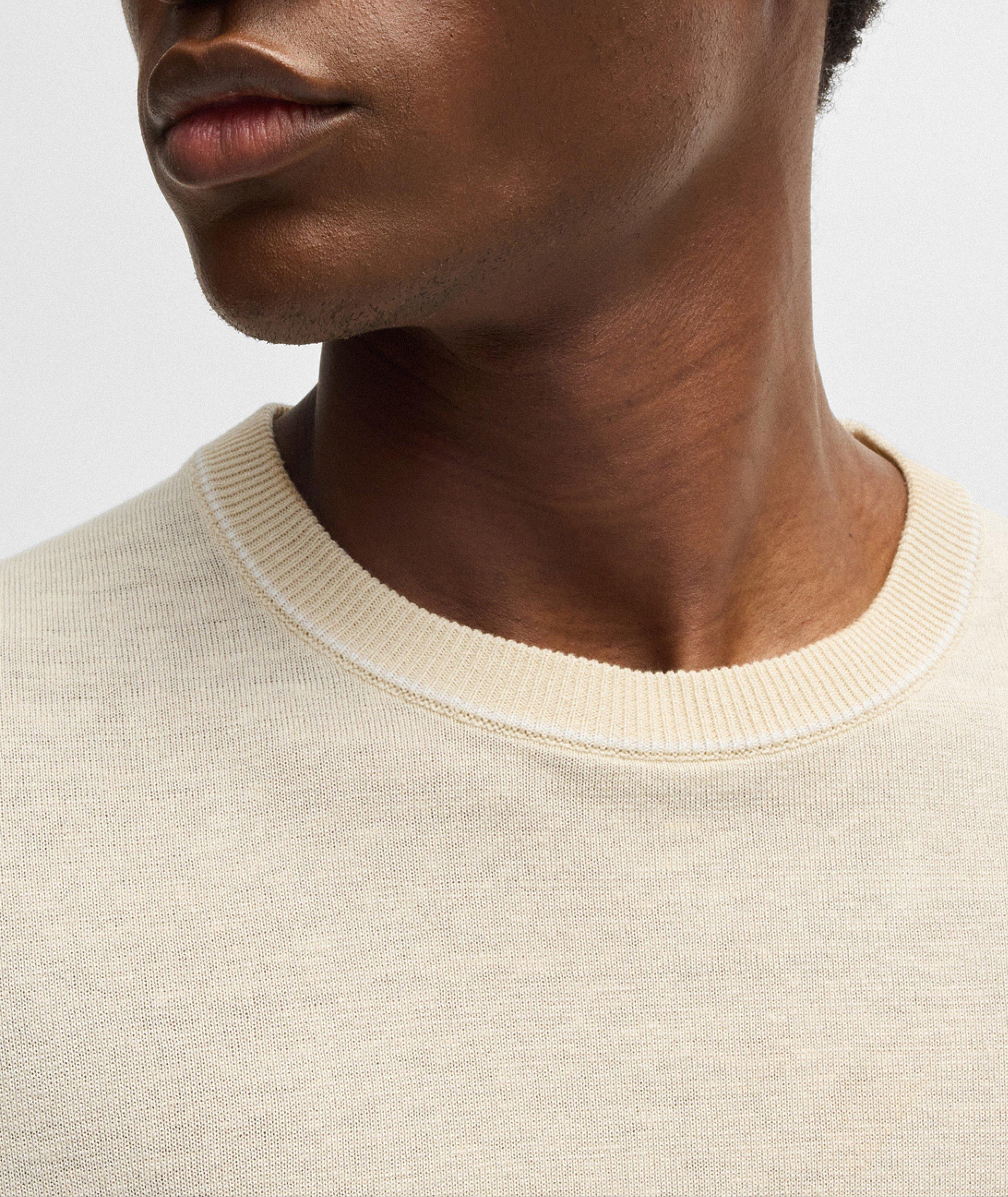 Jiovanni Linen-Blend Tipped Knit Sweater  image 3