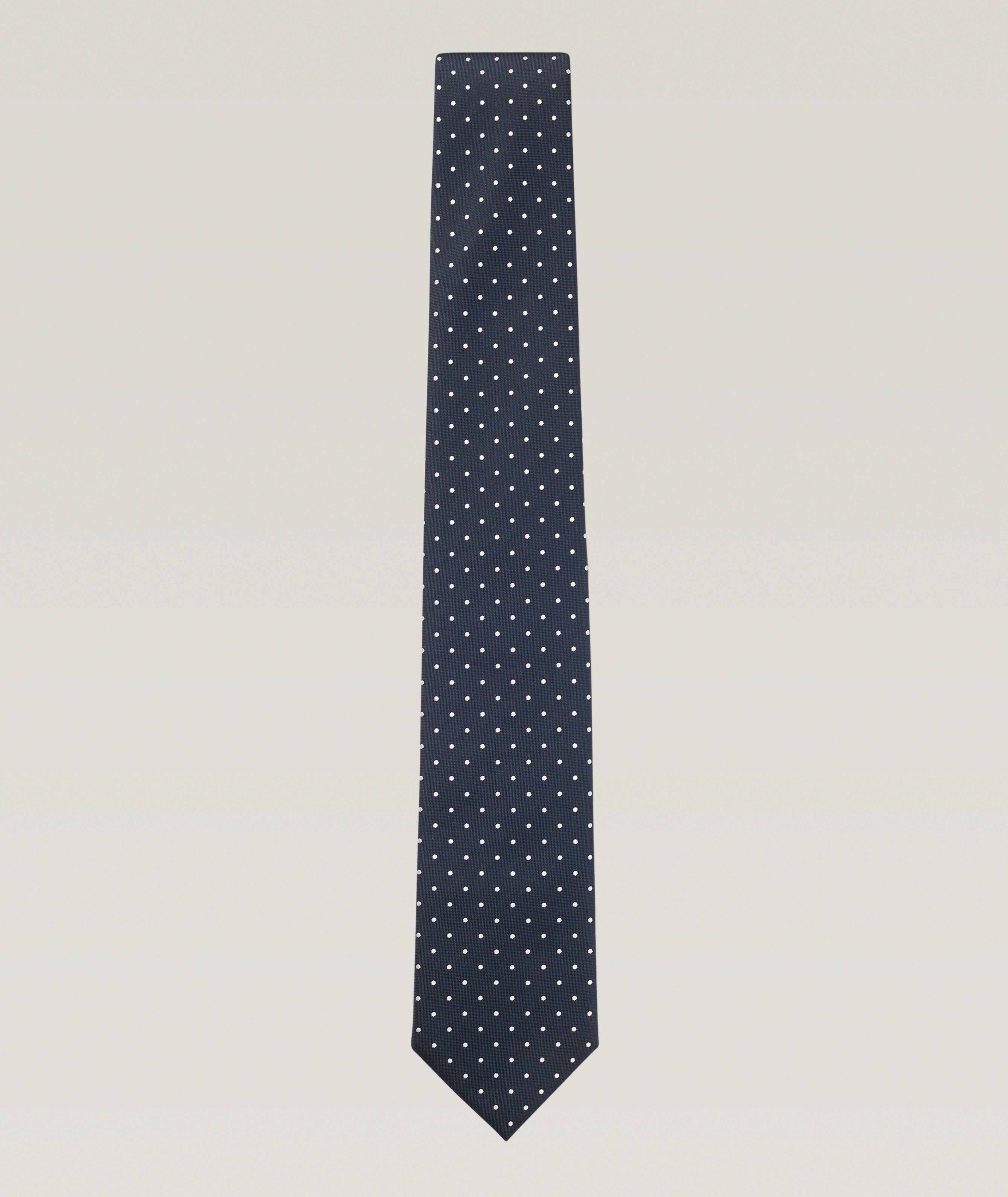 Polka Dot Silk-Blend Tie image 0