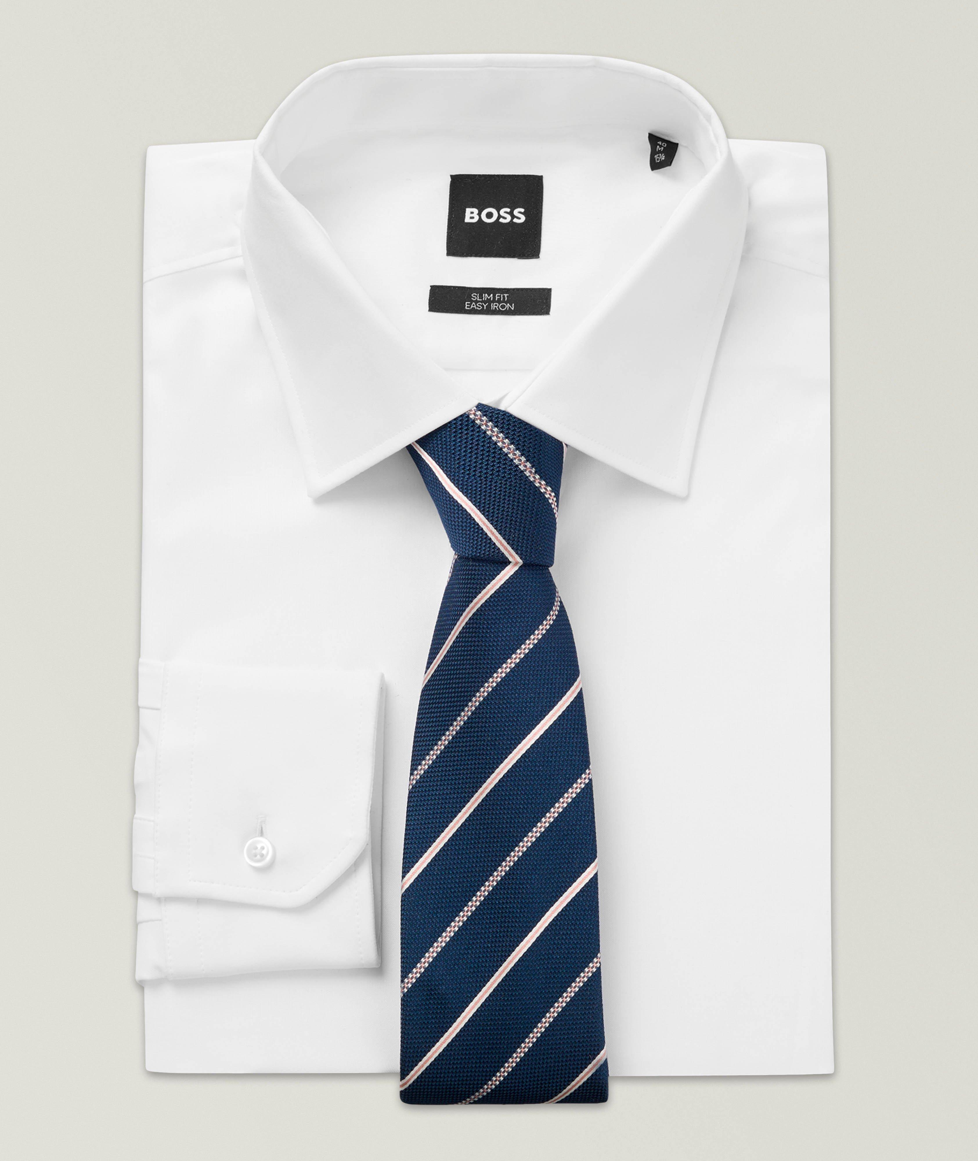 Diagonal Stripe Silk-Blend Tie image 2