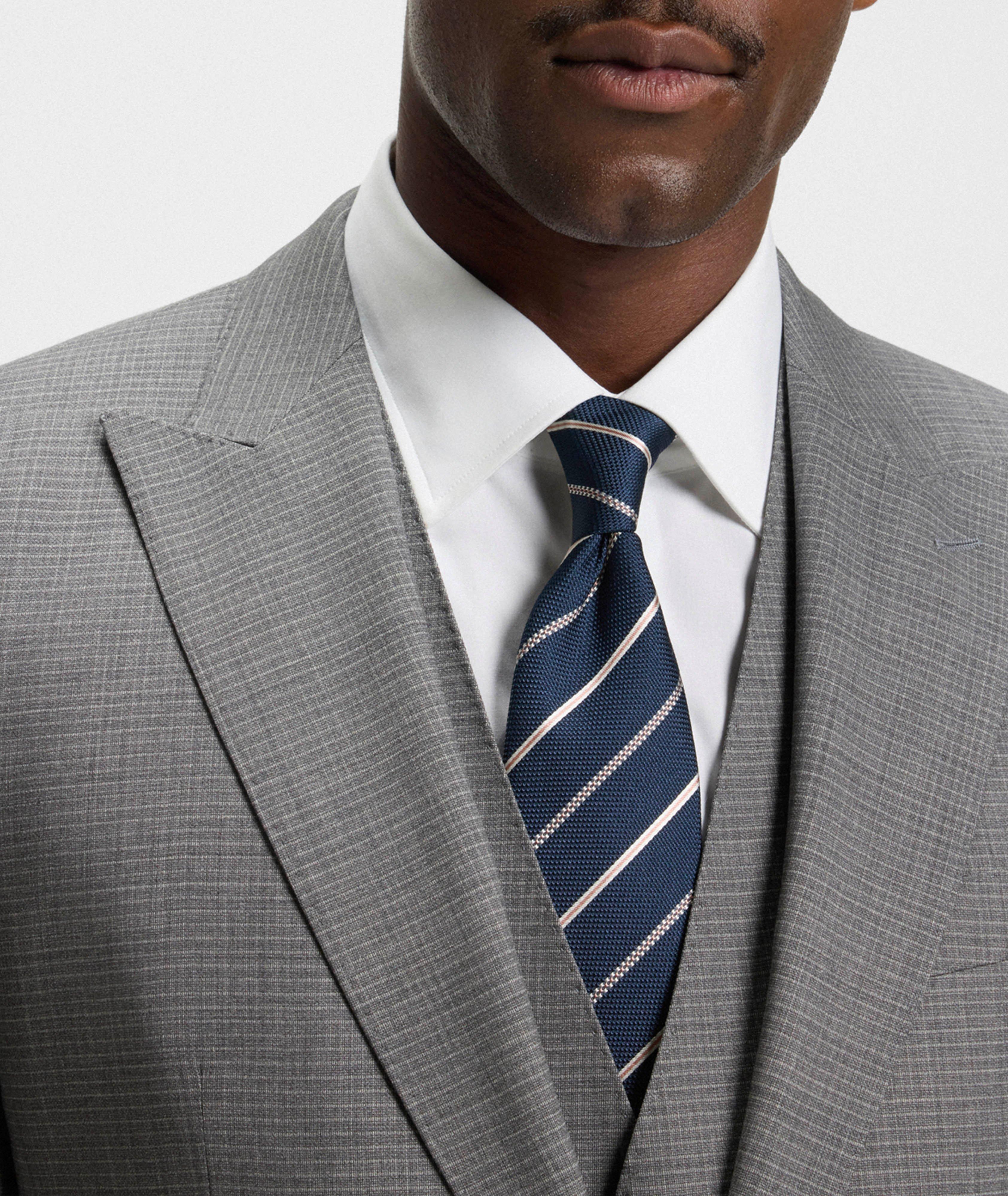 Diagonal Stripe Silk-Blend Tie image 3