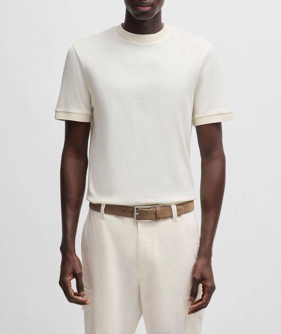 Tesar Cotton-Silk Stripe T-Shirt  image 1