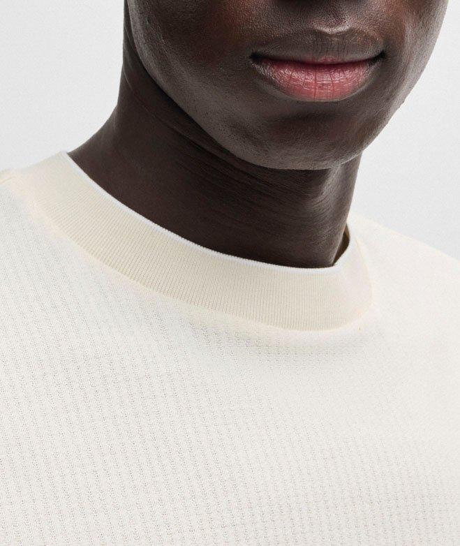 Tesar Cotton-Silk Stripe T-Shirt  image 3