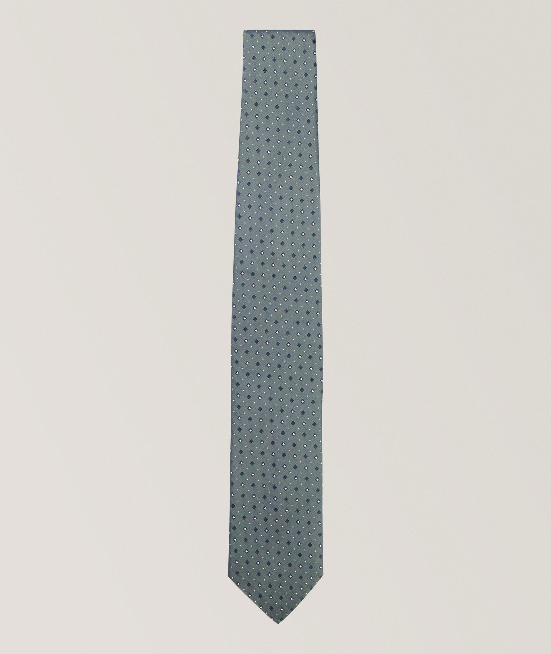 Micro-Diamond Silk-Blend Tie  image 0