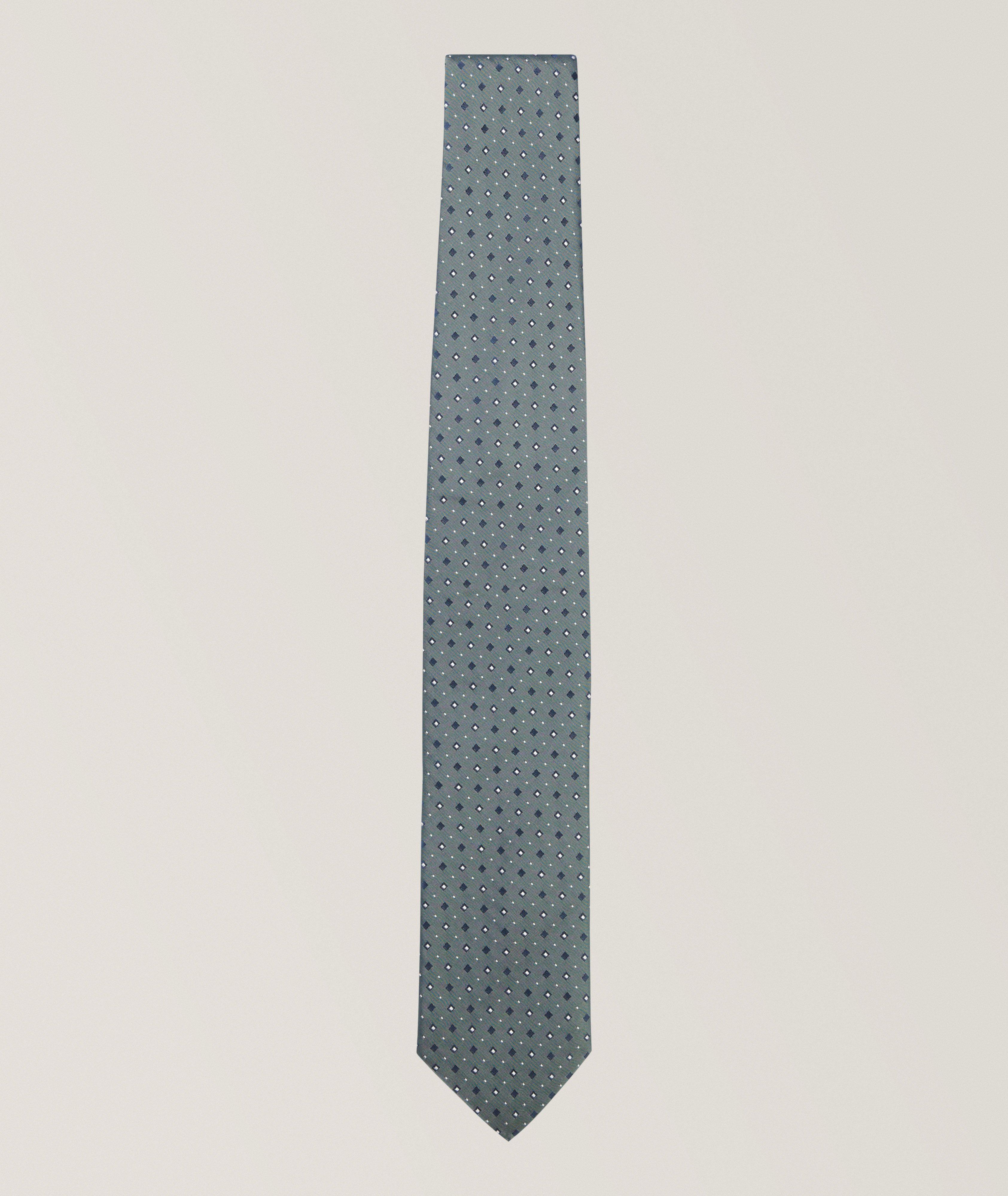 Micro-Diamond Silk-Blend Tie  image 0
