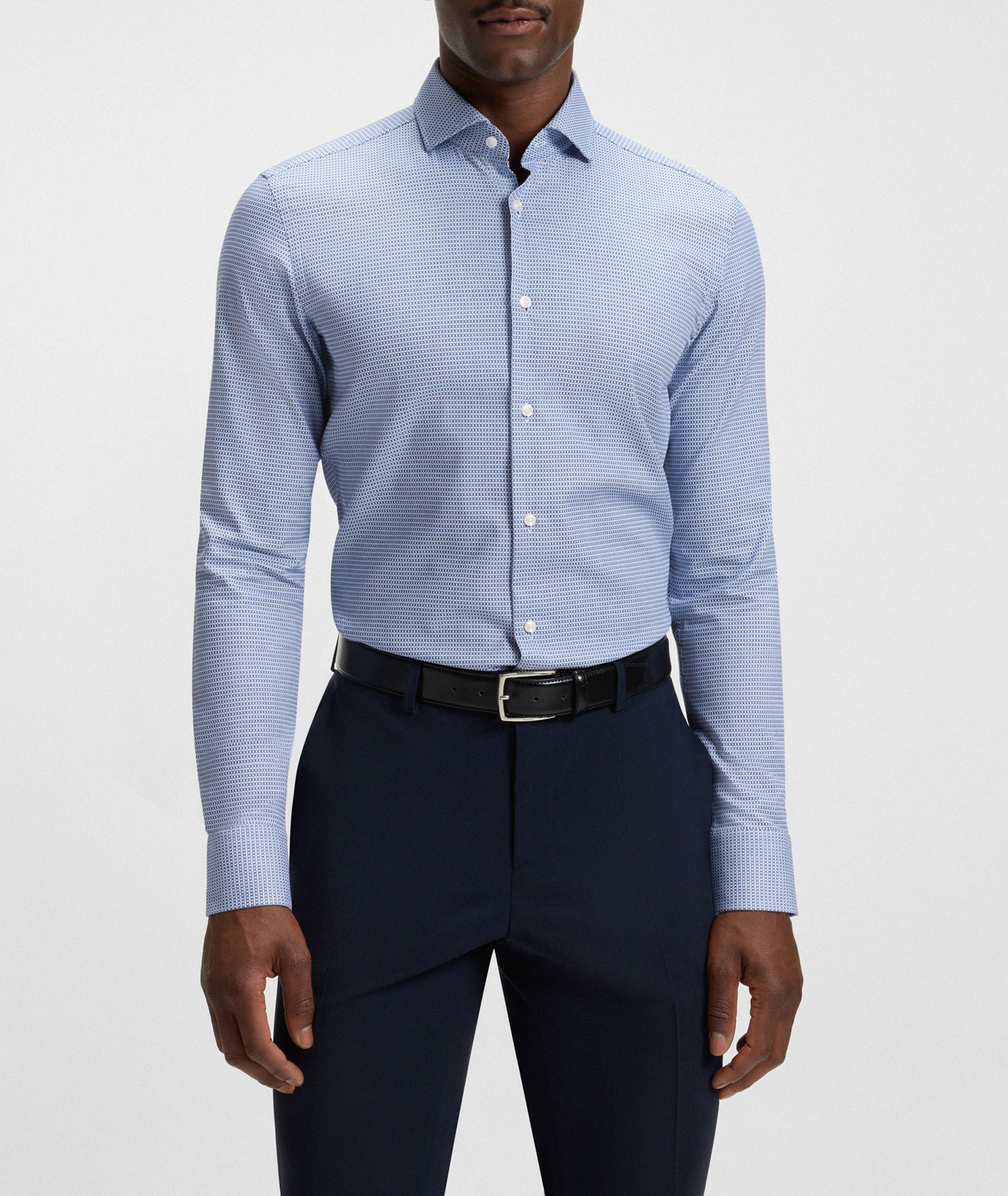 Checkered Slim-Fit Dress Shirt image 1