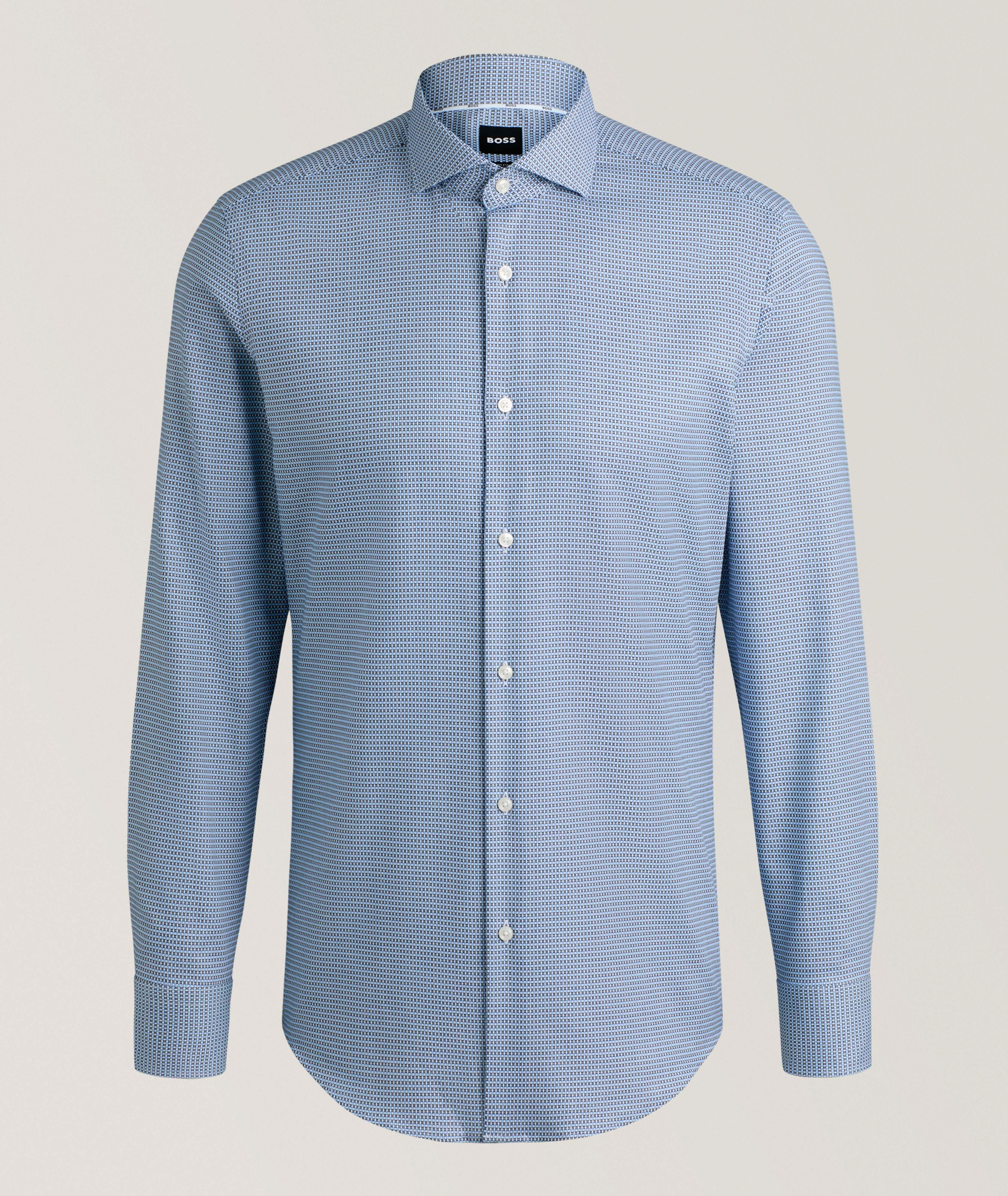 Checkered Slim-Fit Dress Shirt image 0