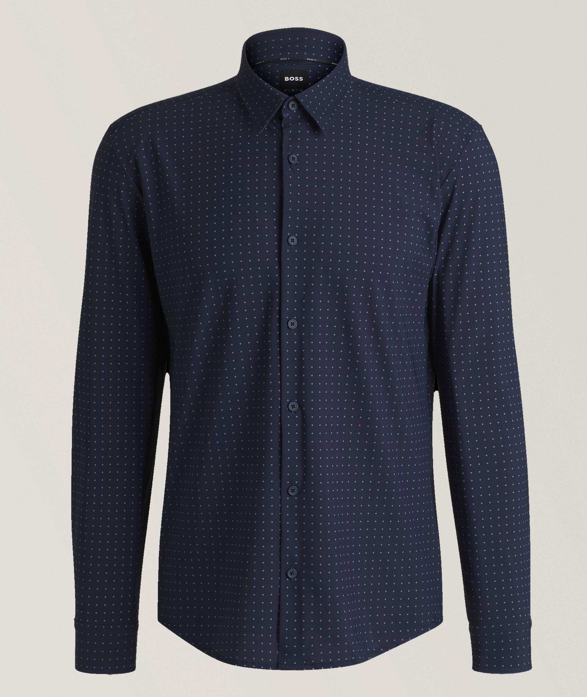 Chemise Roan à motif géométrique de coupe amincie image 0