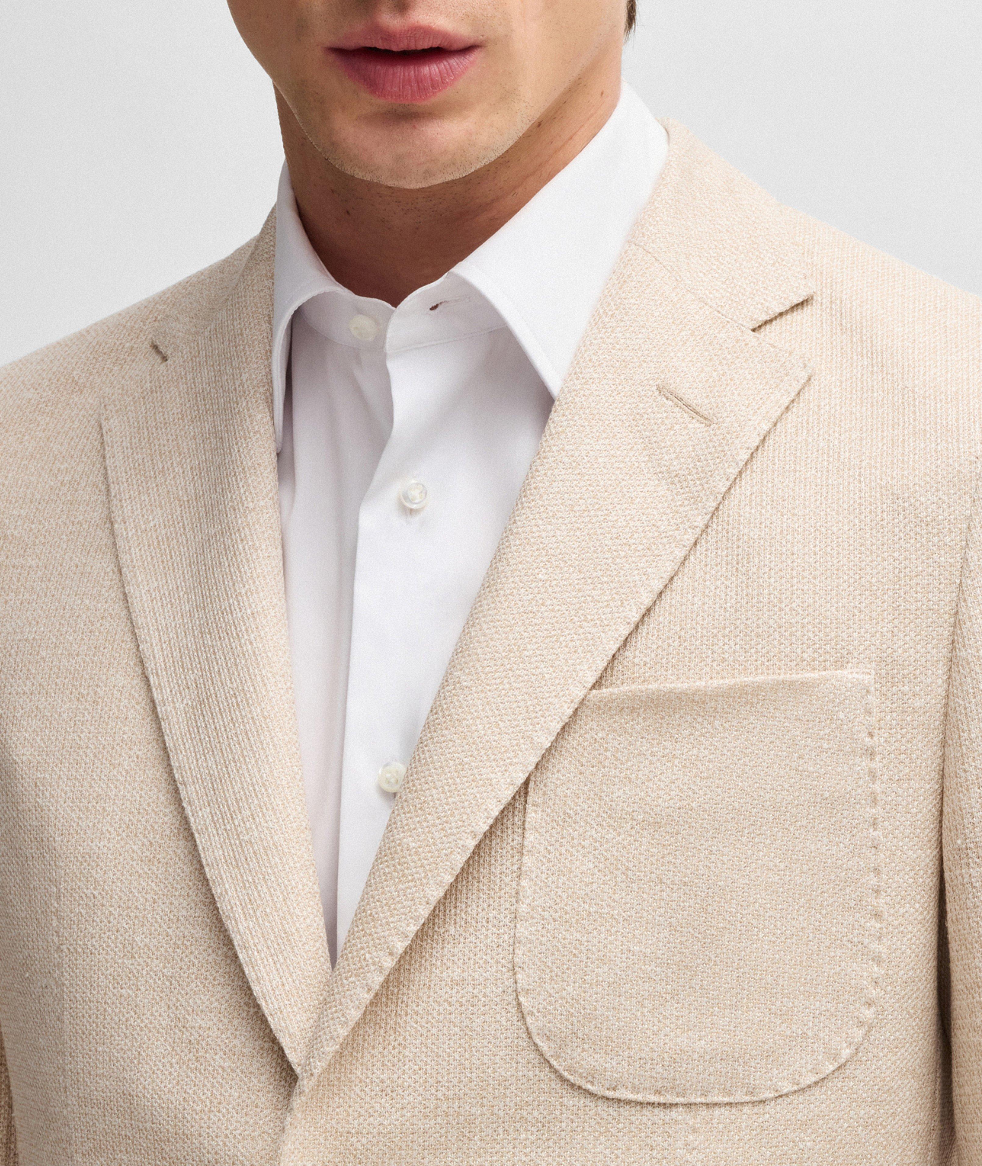 Heston Linen-Cotton Jersey Sport Jacket image 3