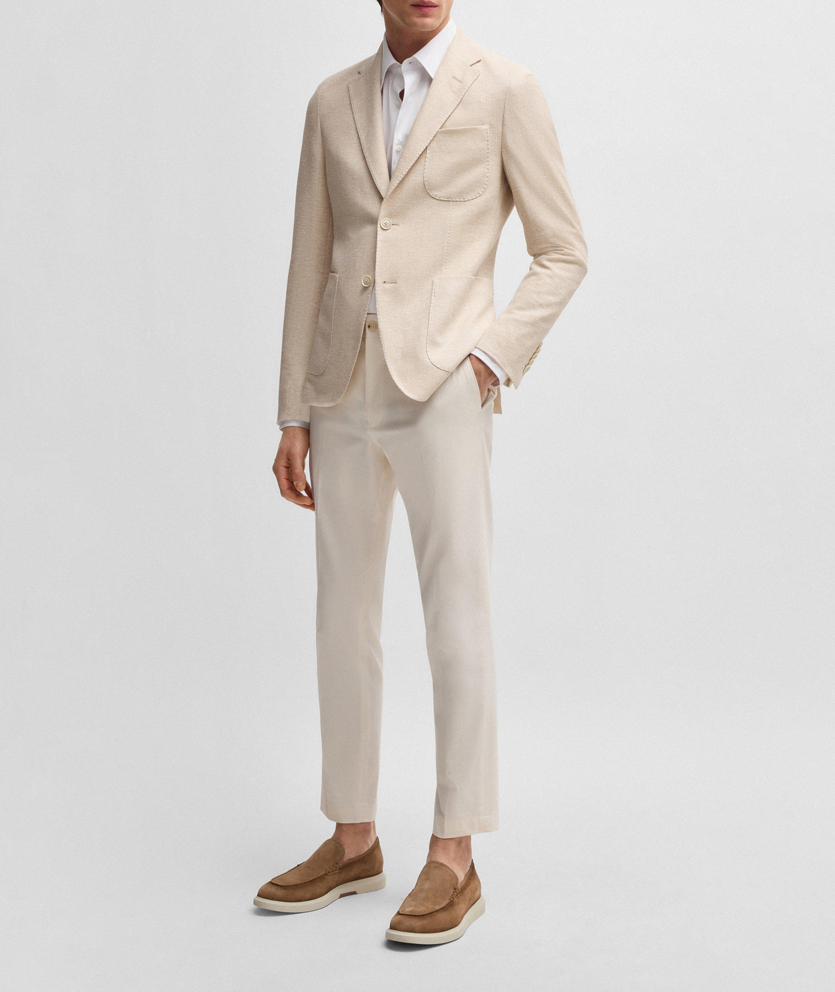 Heston Linen-Cotton Jersey Sport Jacket image 5