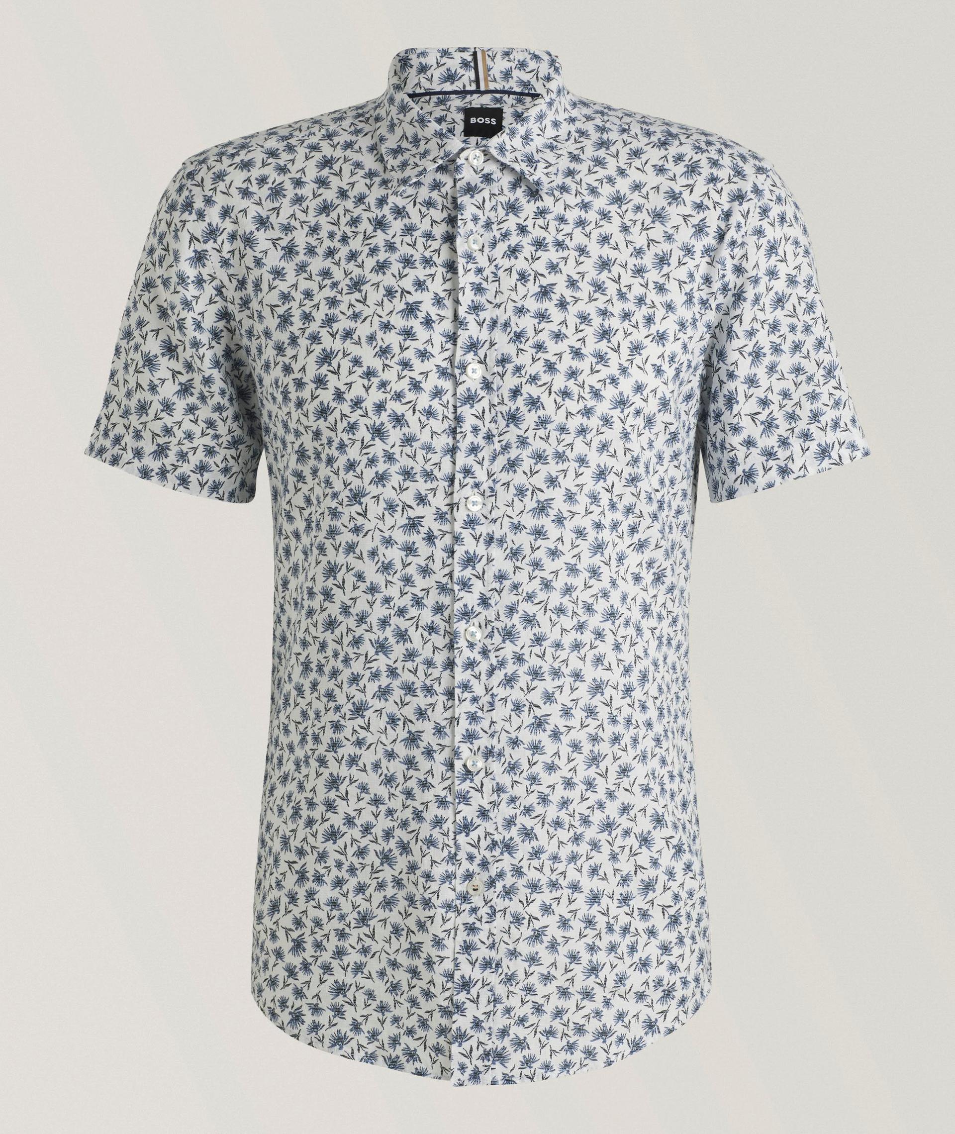 Roan Floral Stretch-Linen Shirt image 0