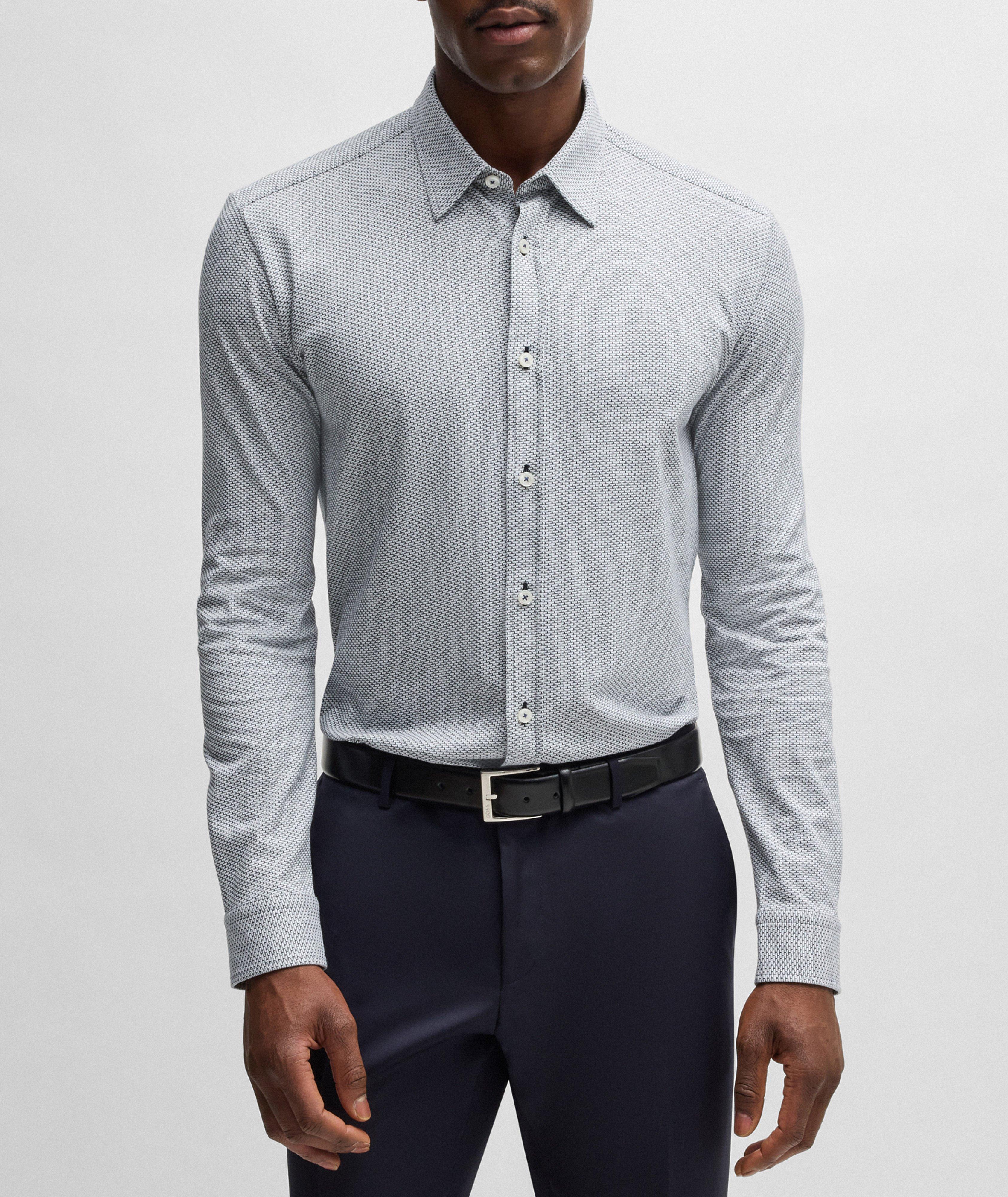 Roan Slim-Fit Jacquard Jersey Shirt  image 1