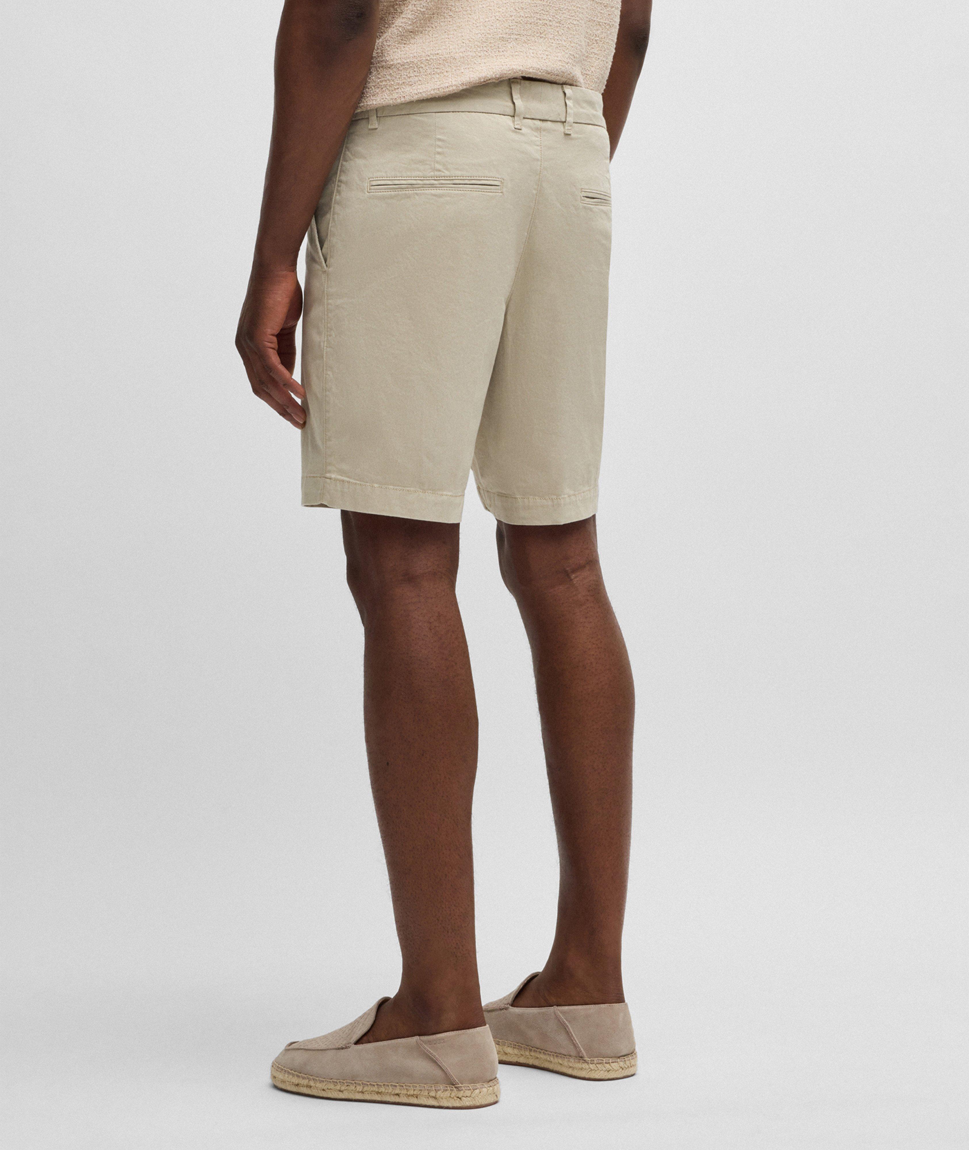 Slim-Fit Stretch-Cotton Shorts image 3