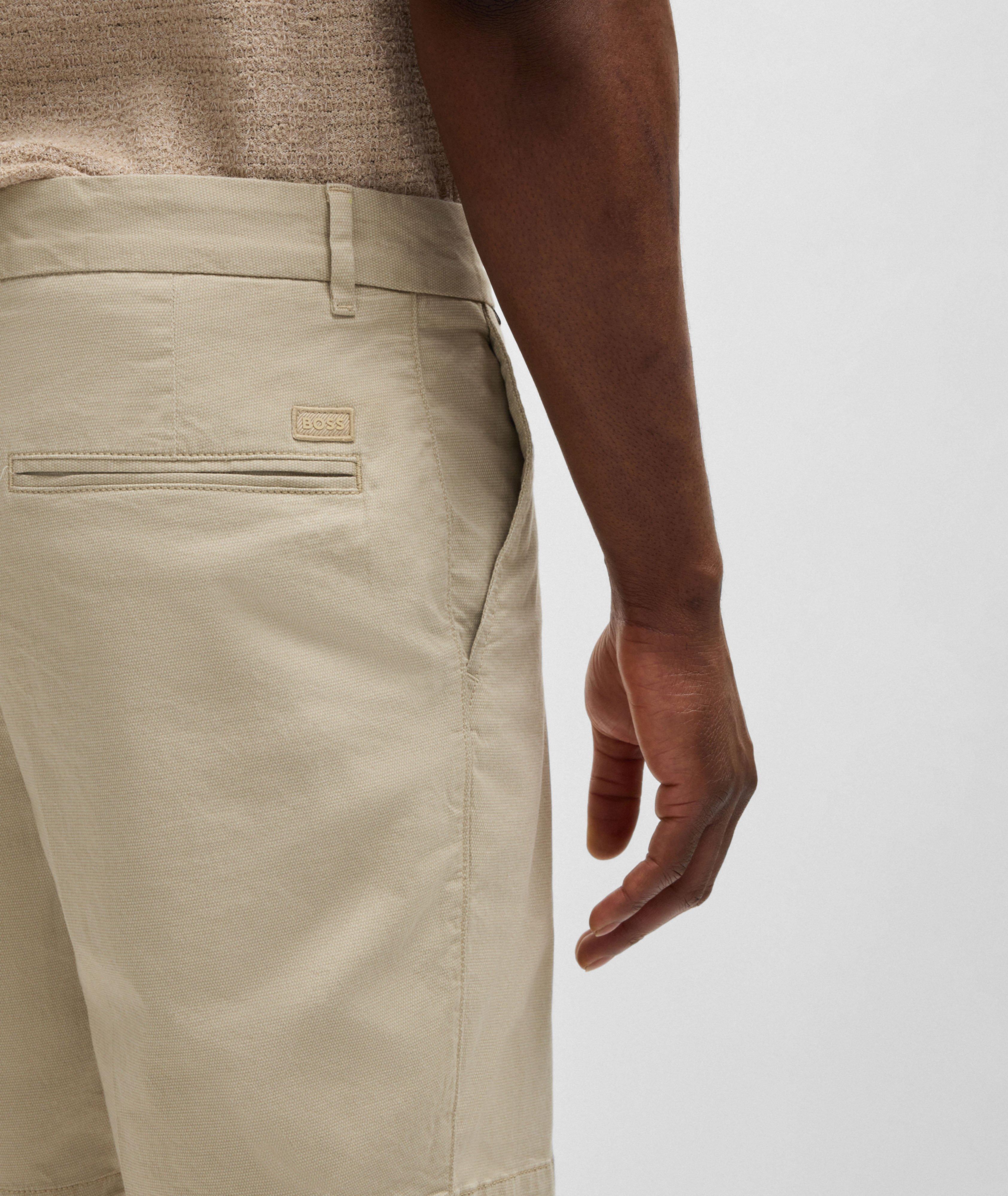 Slim-Fit Stretch-Cotton Shorts image 4