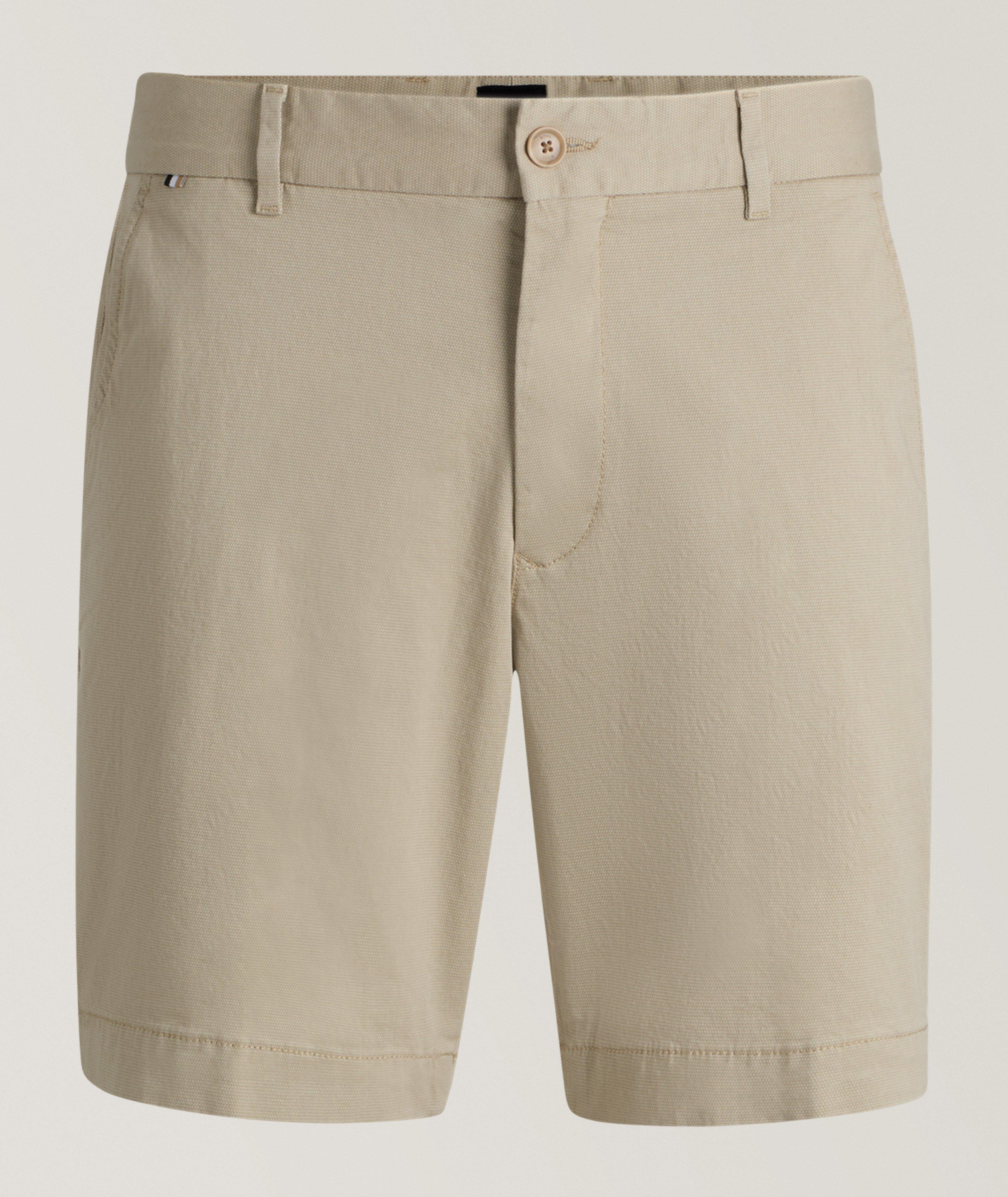 Slim-Fit Stretch-Cotton Shorts image 0