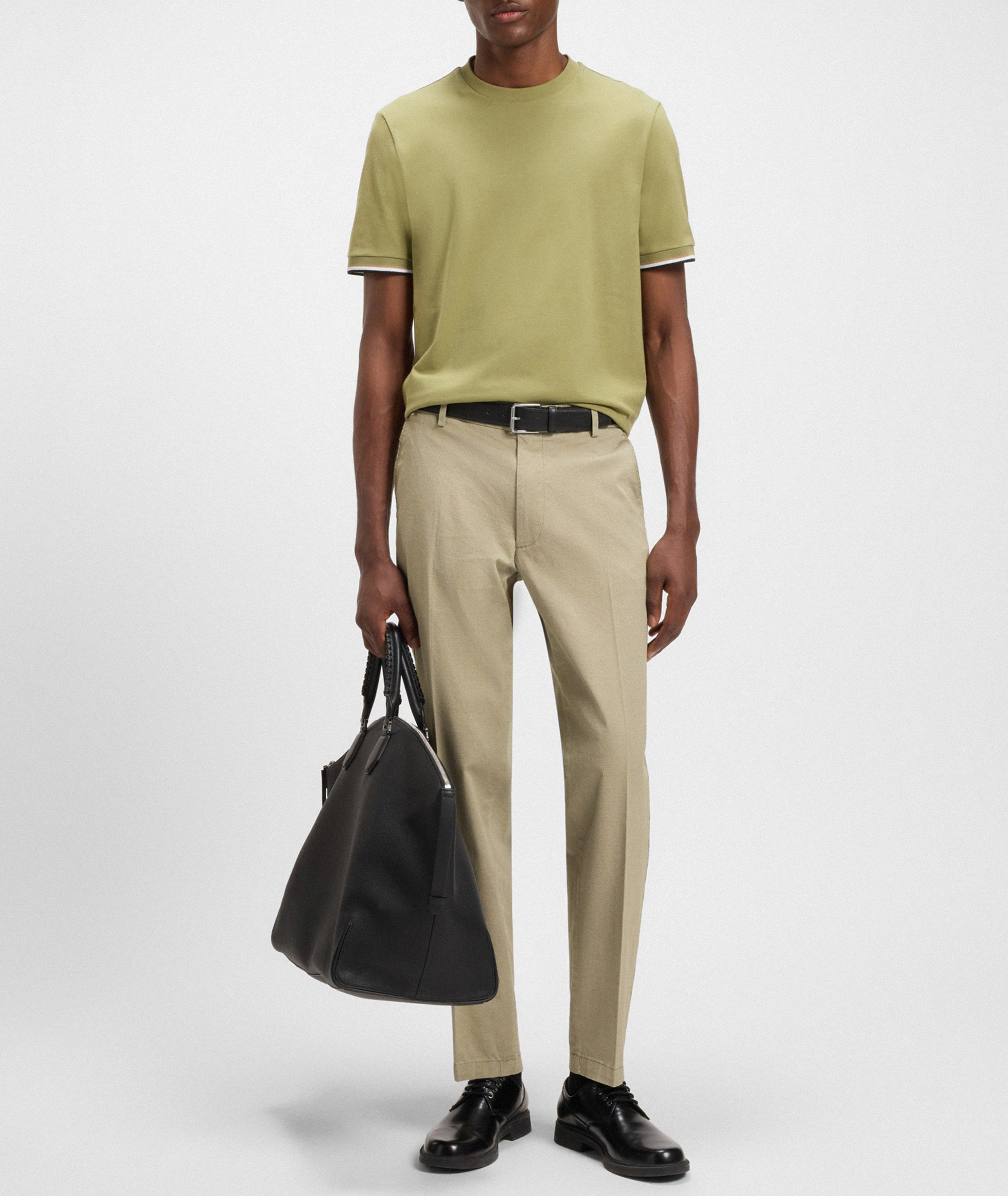 Cotton-Blend Tapered Pants image 5
