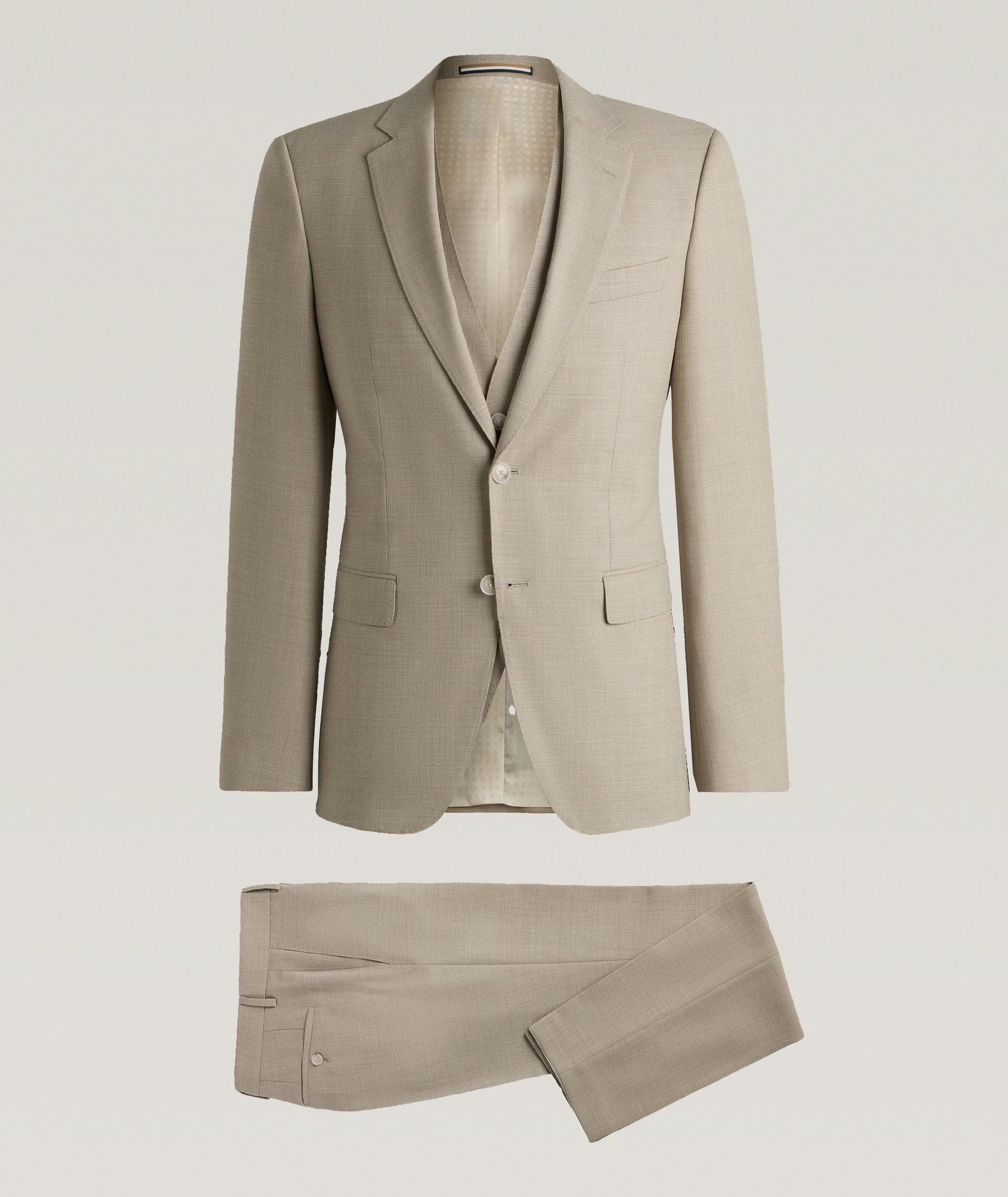 Stretch-Virgin Wool Three-Piece Suit  image 0