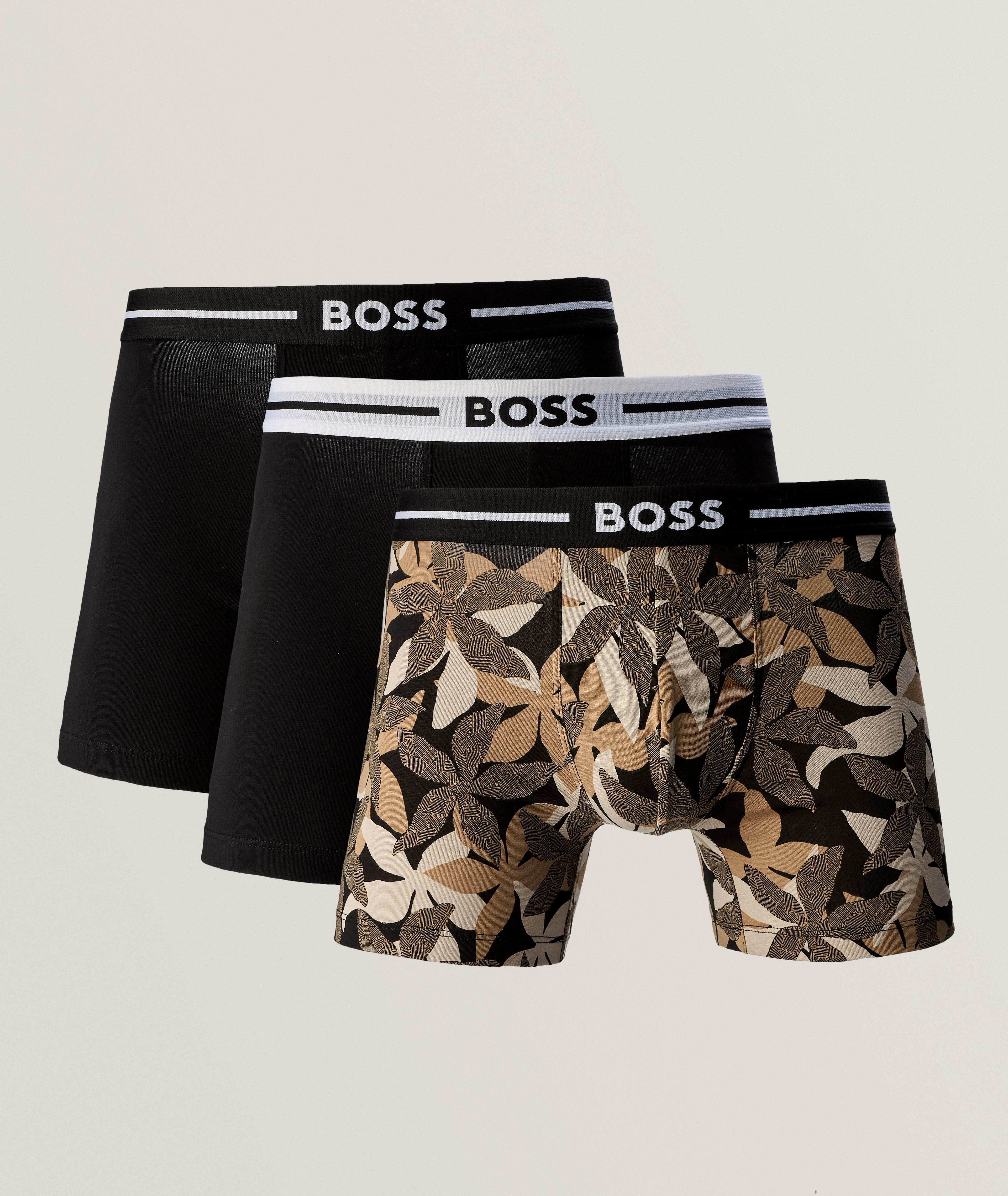 Three-Pack Bold Stretch-Cotton Boxer Briefs image 0