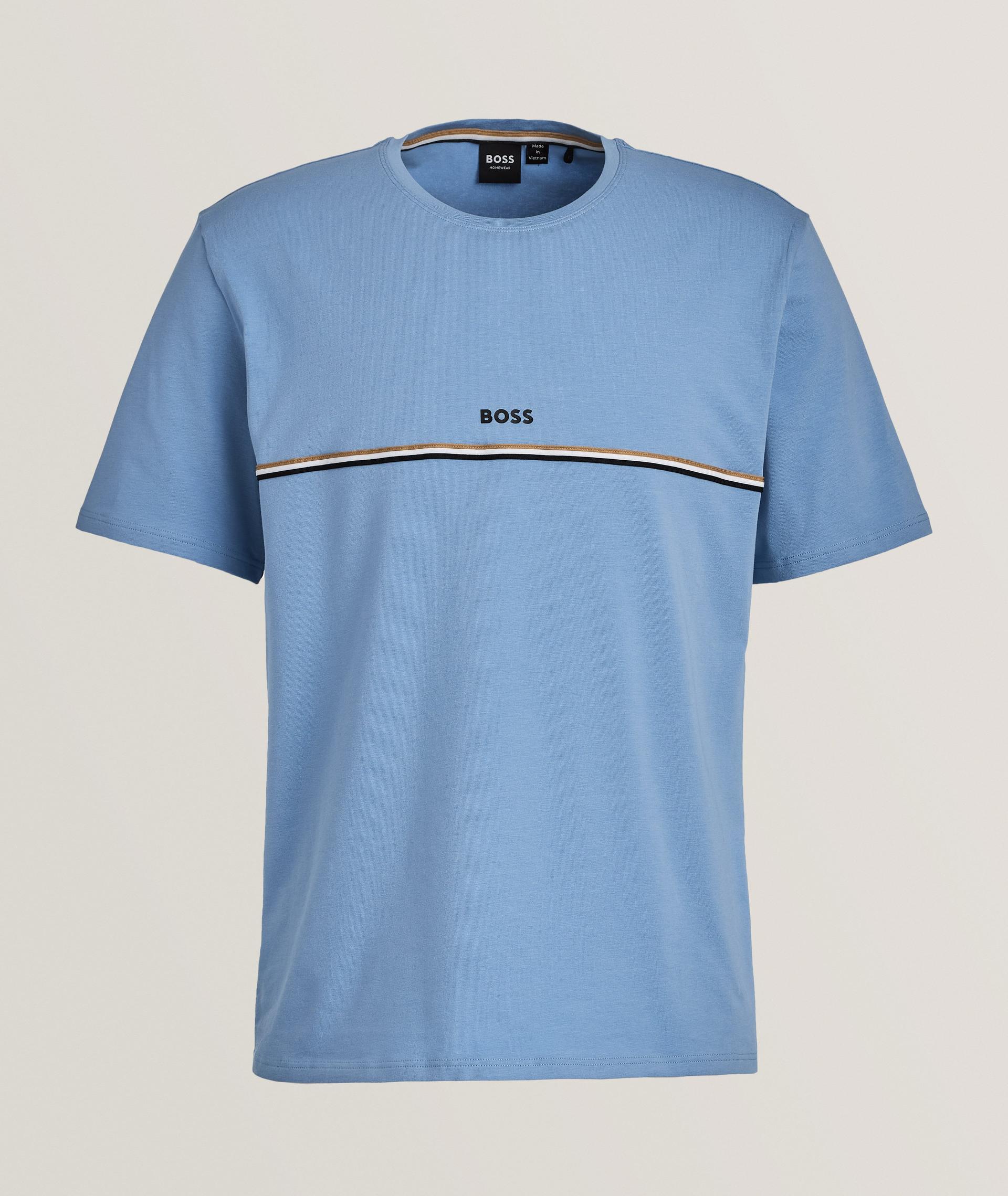 T-shirt en coton extensible à encolure ronde image 0