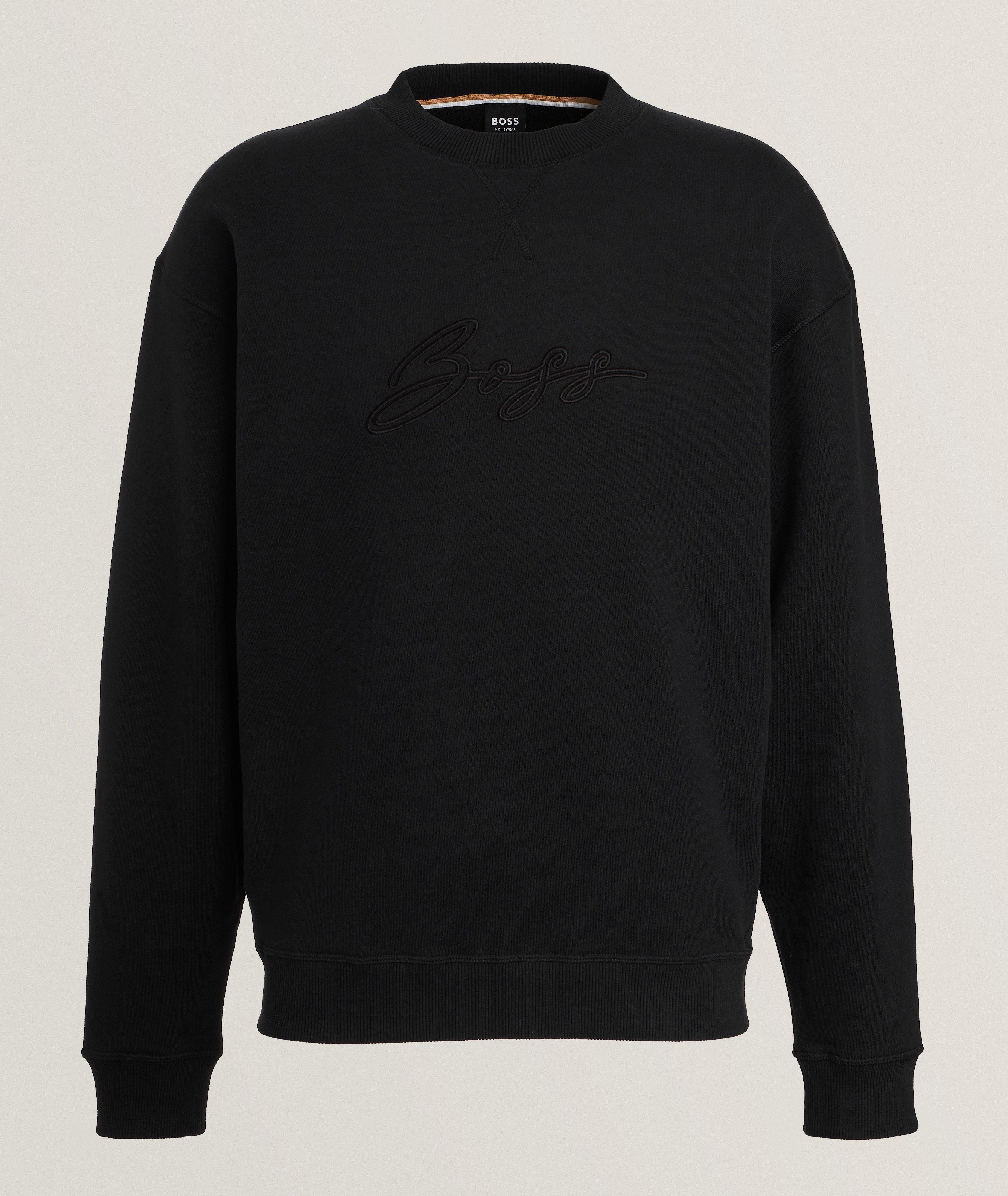 BOSS BLK SCRIPT LOGO CHARLIE SWEATSHIRT image 0