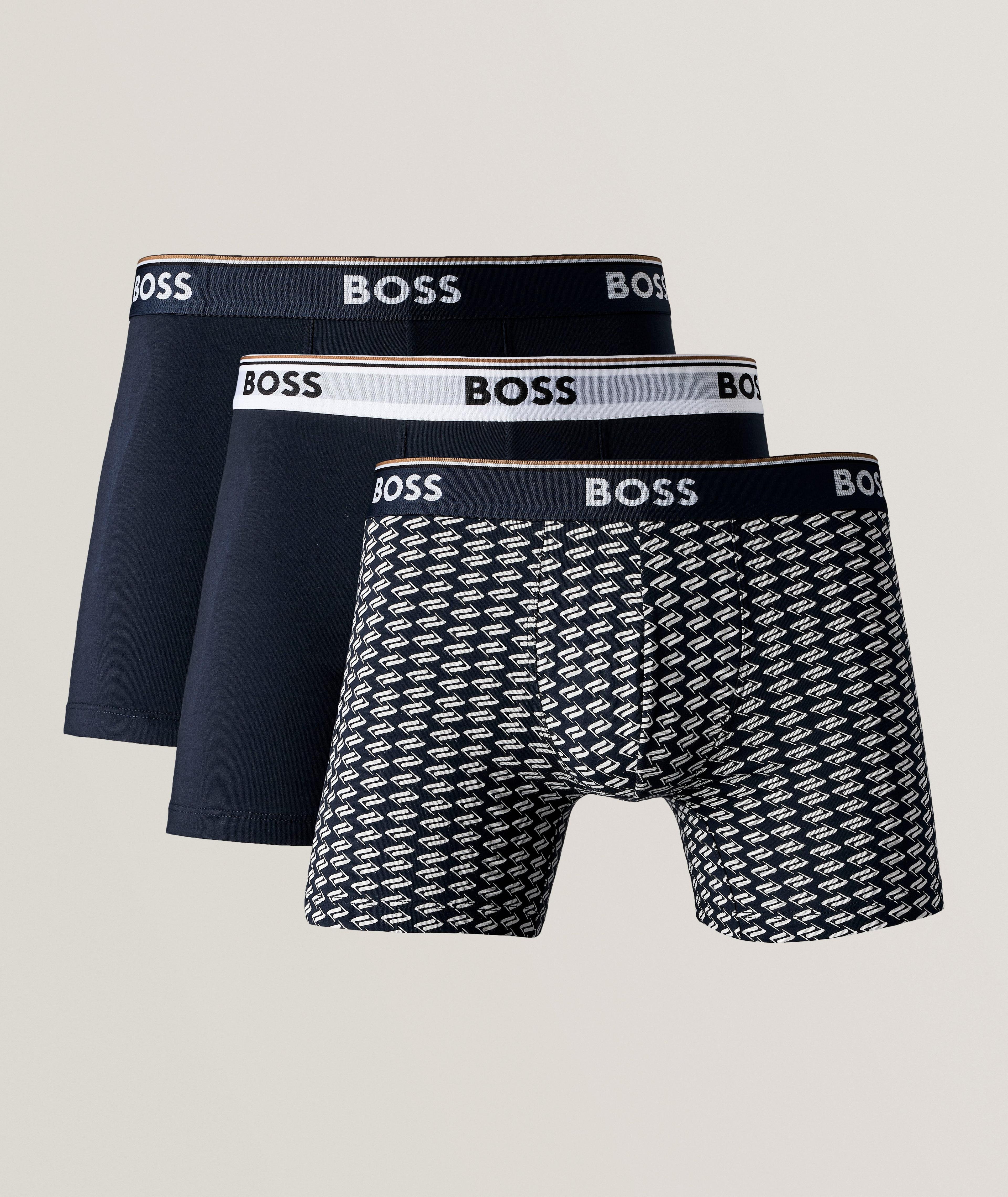 Three-Pack Power Stretch-Cotton Boxer Briefs image 0