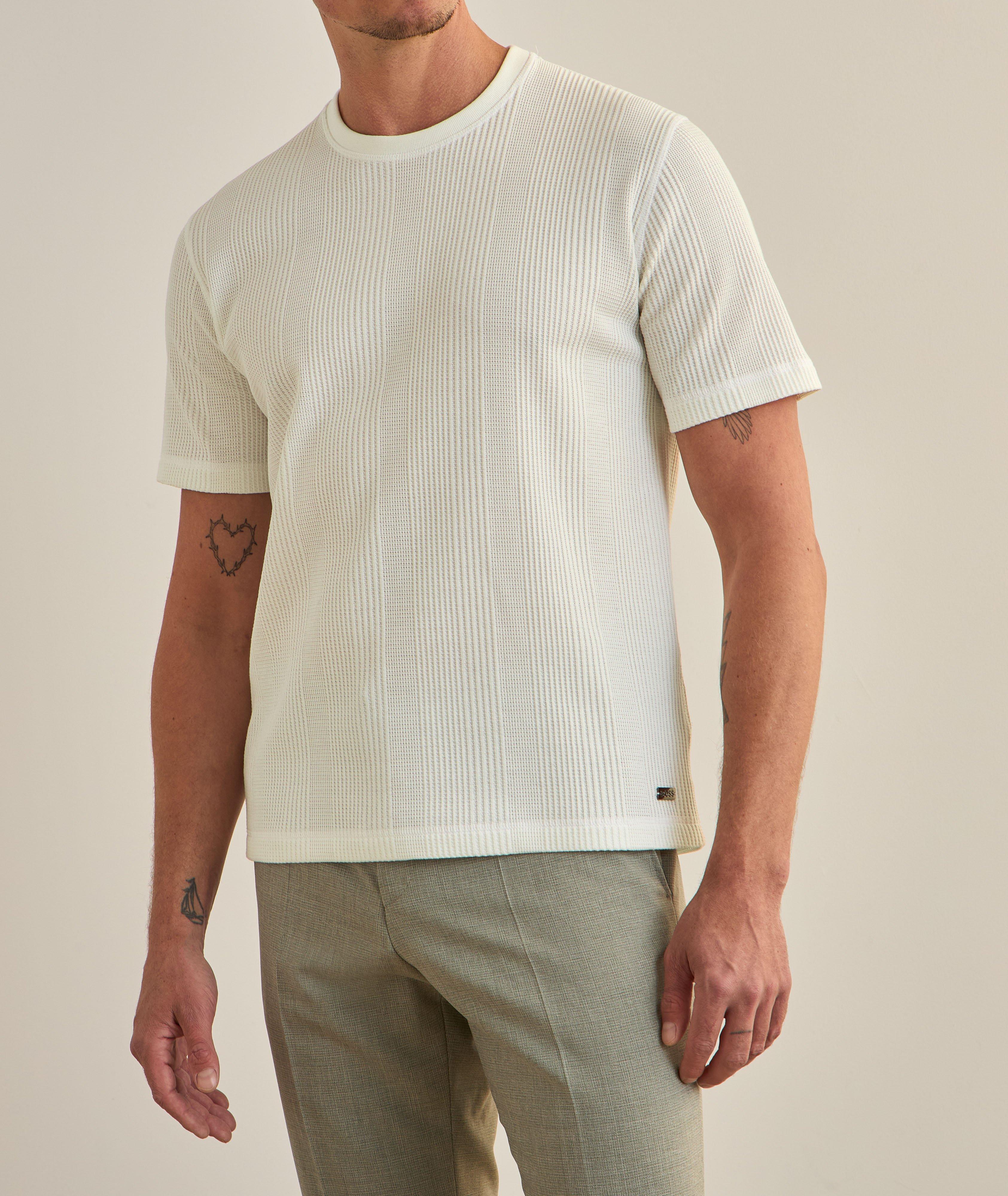 Structure Cotton Knit T-Shirt  image 1