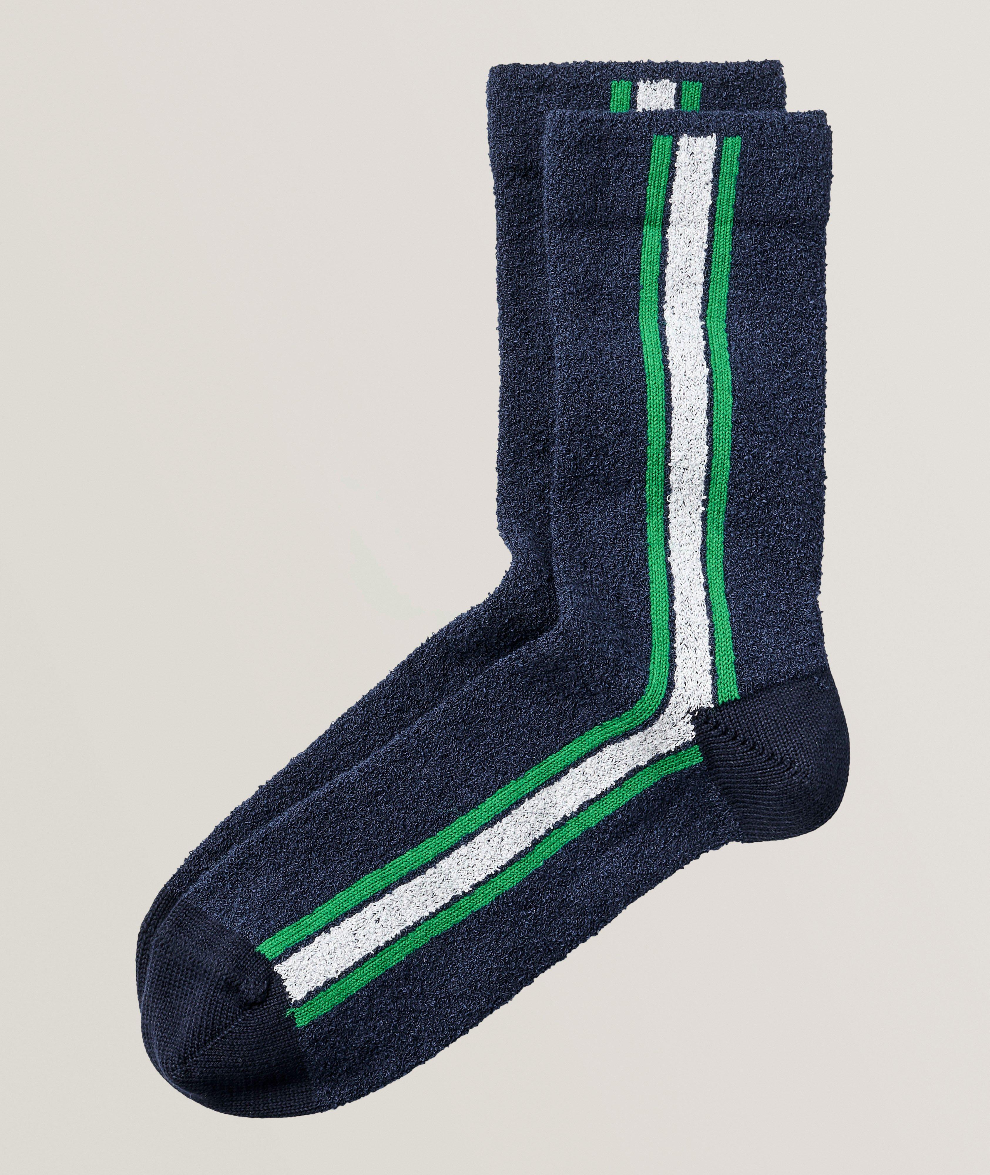 Lanai Cotton-Blend Striped Socks image 0