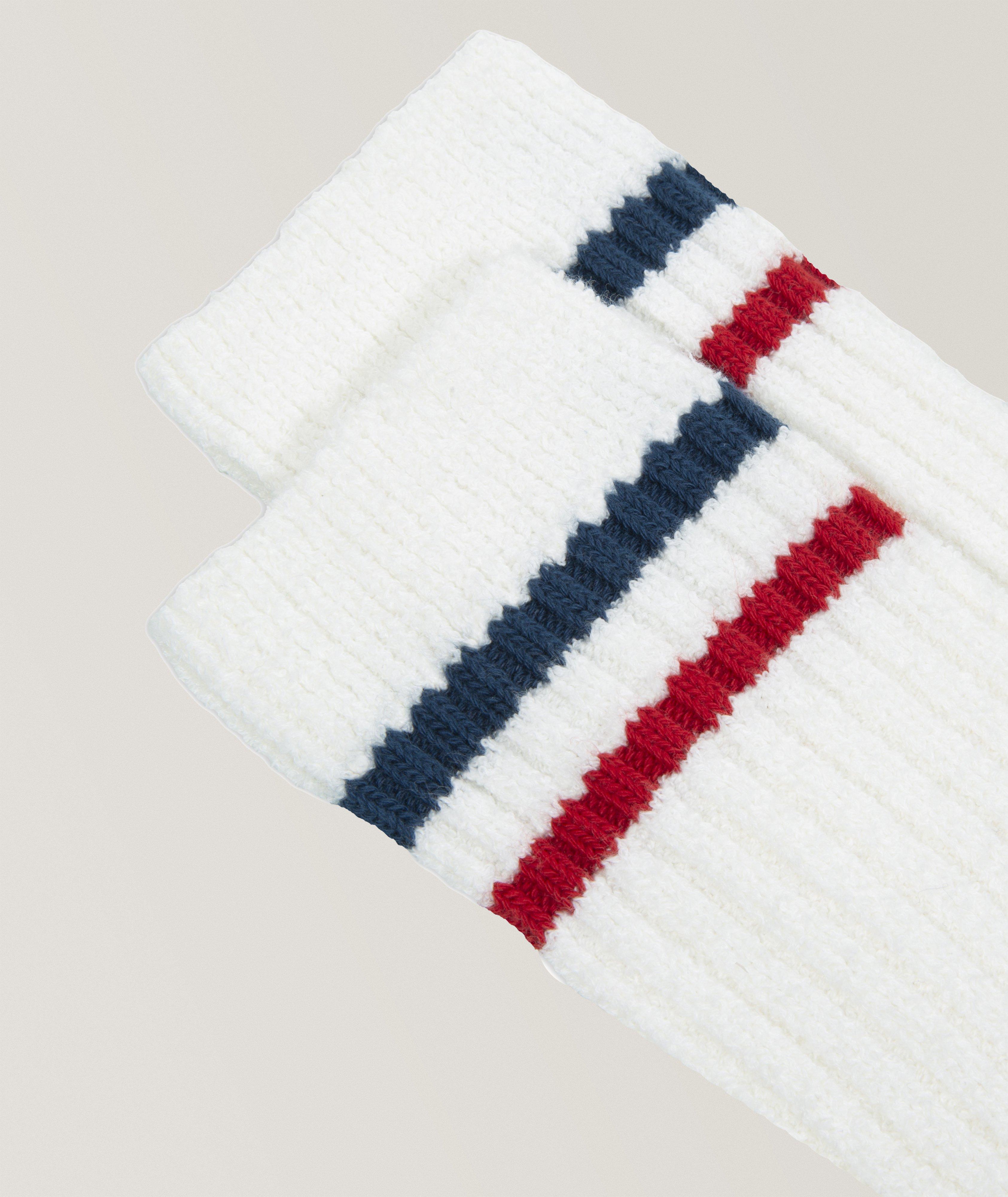 Kauna Cotton-Blend Striped Ribbed Socks image 1