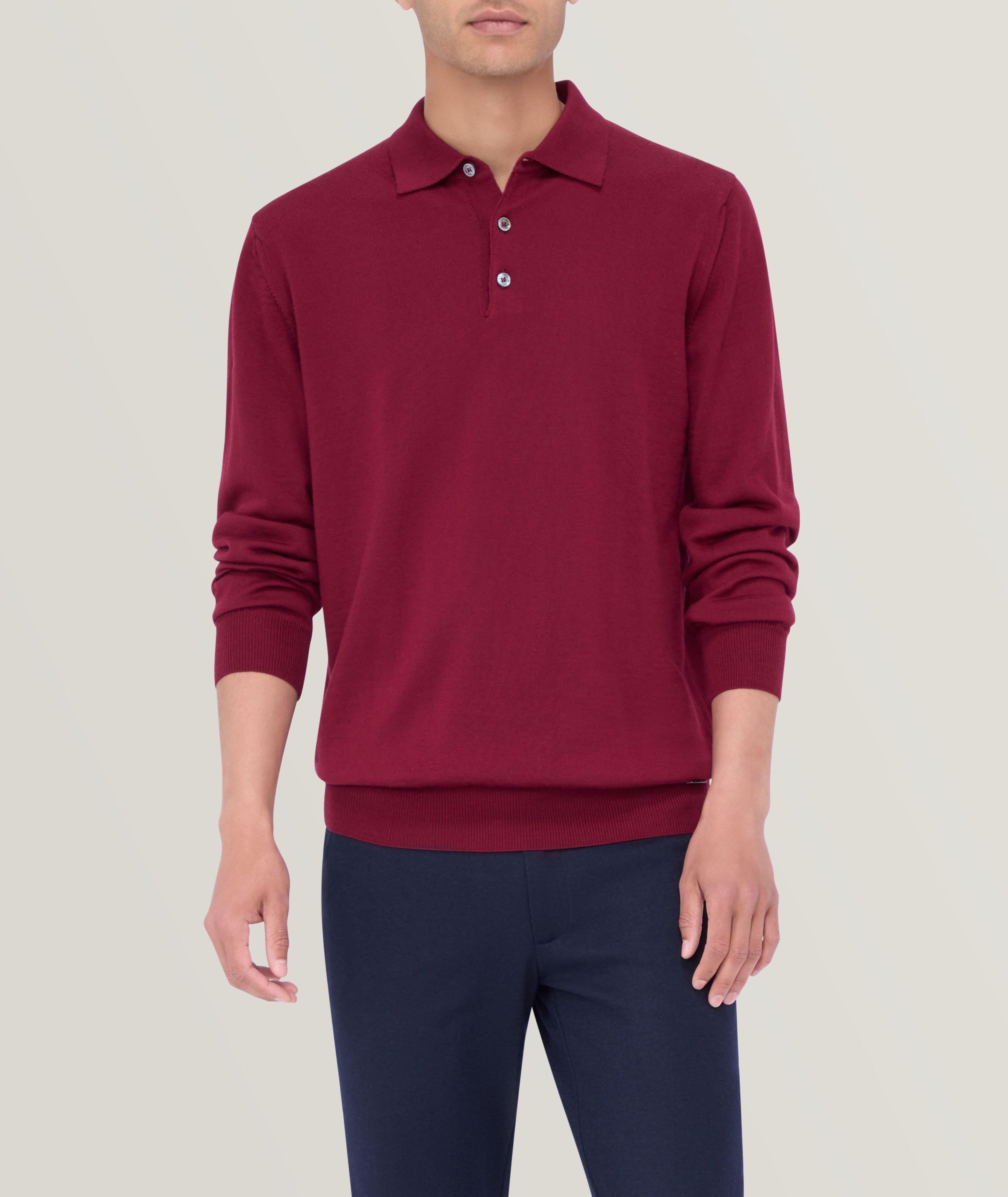 Merino Wool Knitted Polo image 1