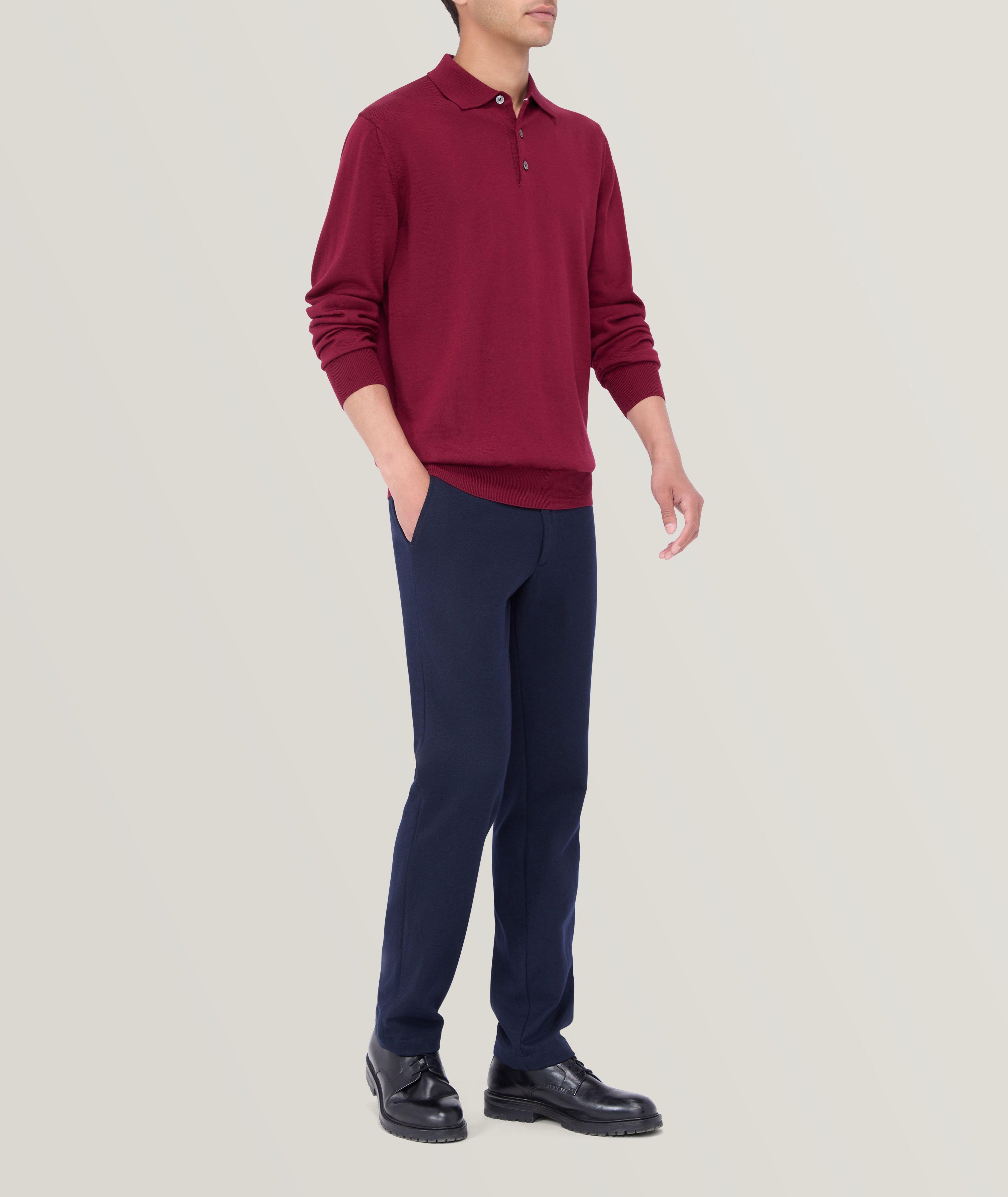 Merino Wool Knitted Polo image 5