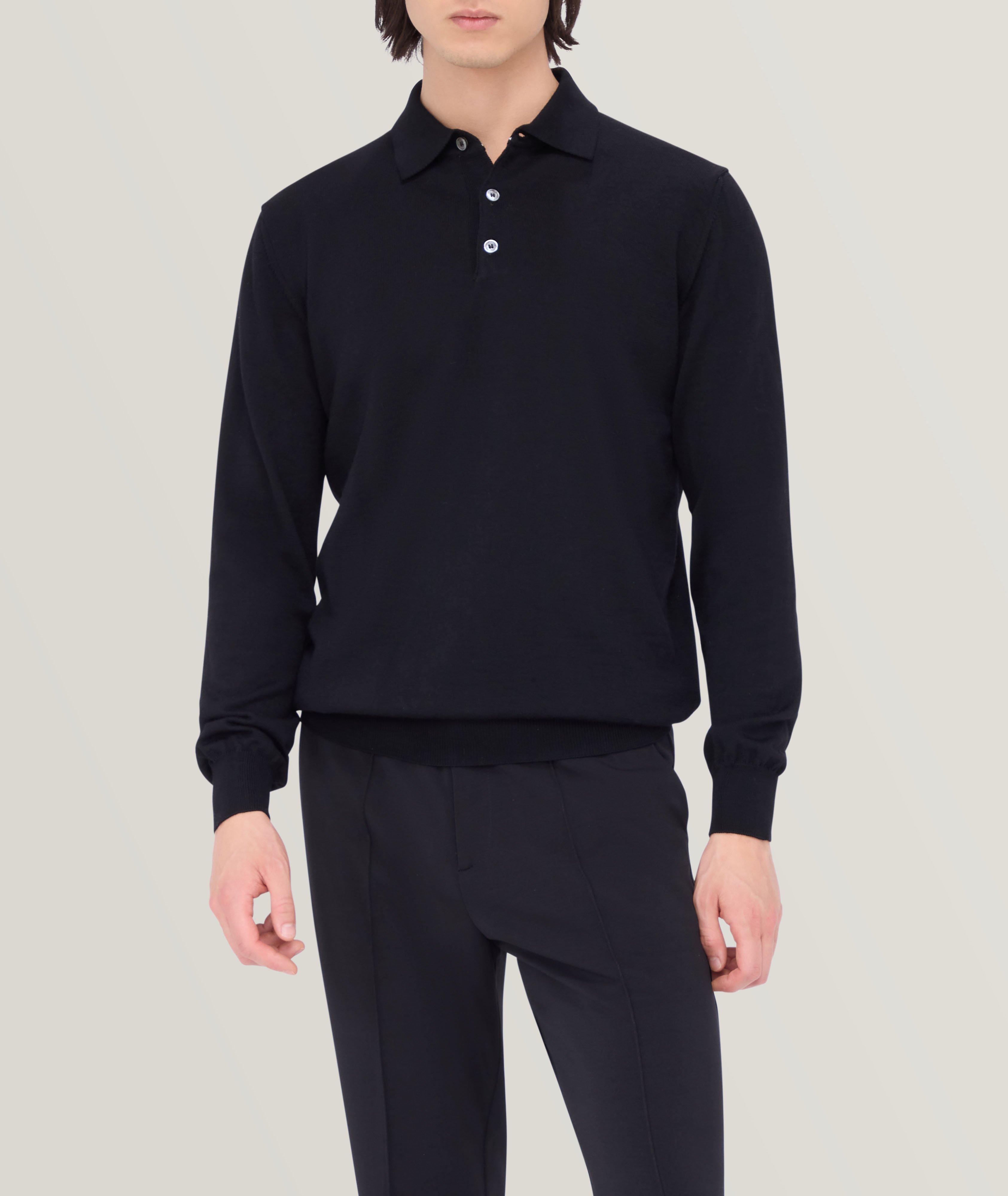 Merino Wool Knitted Polo image 1