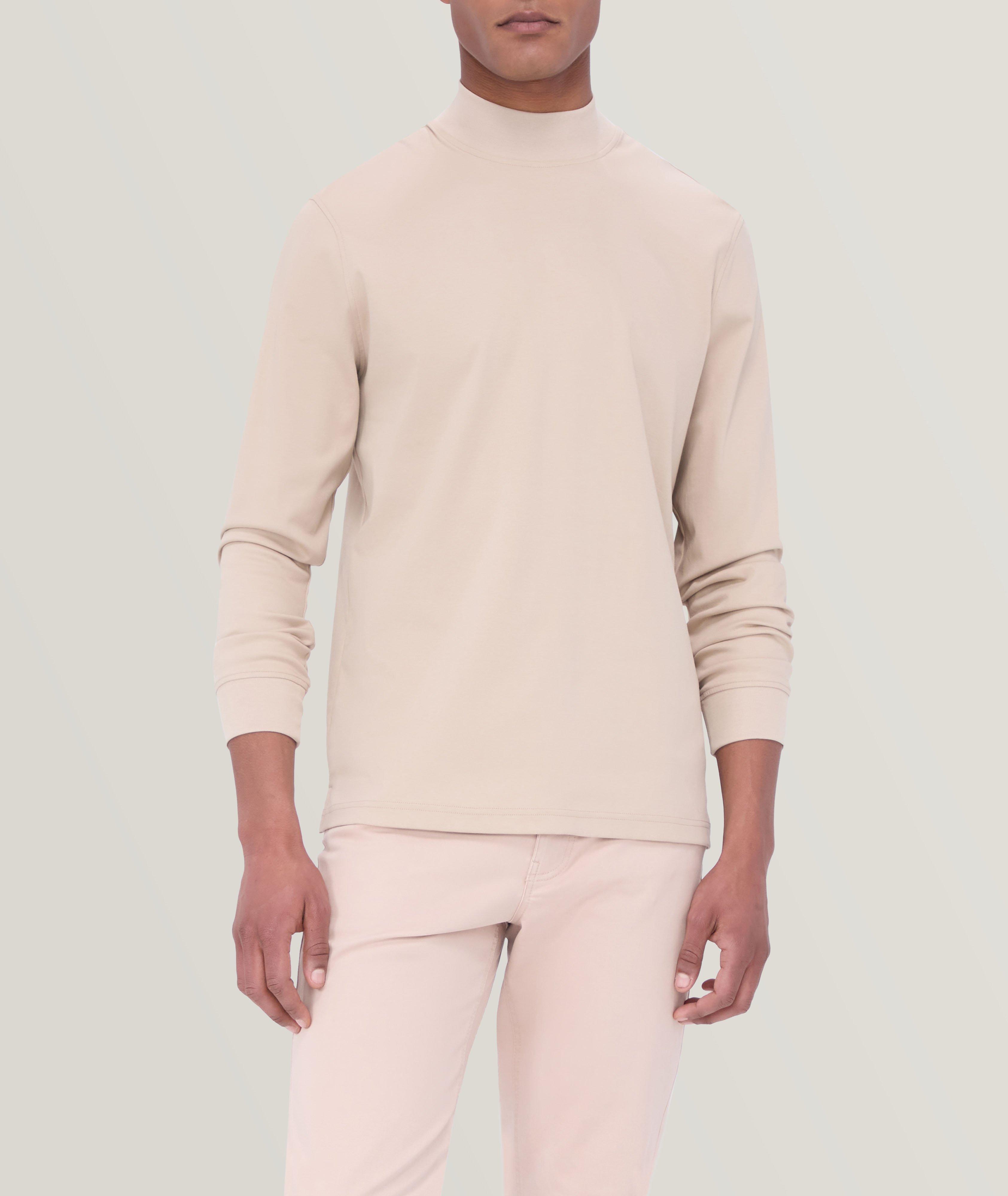 Pima Cotton Mock Neck Sweater image 1