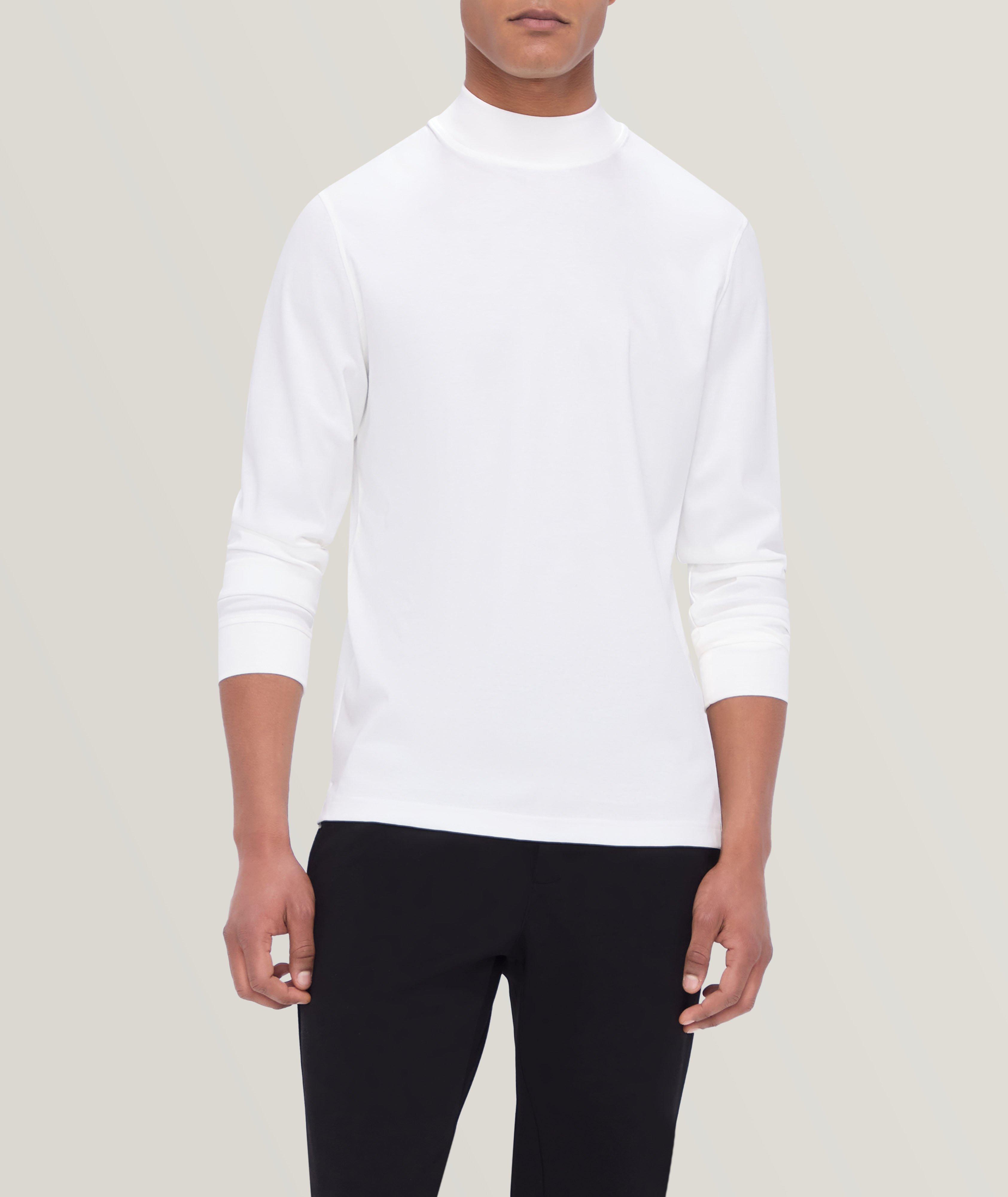 Pima Cotton Mock Neck Sweater image 1