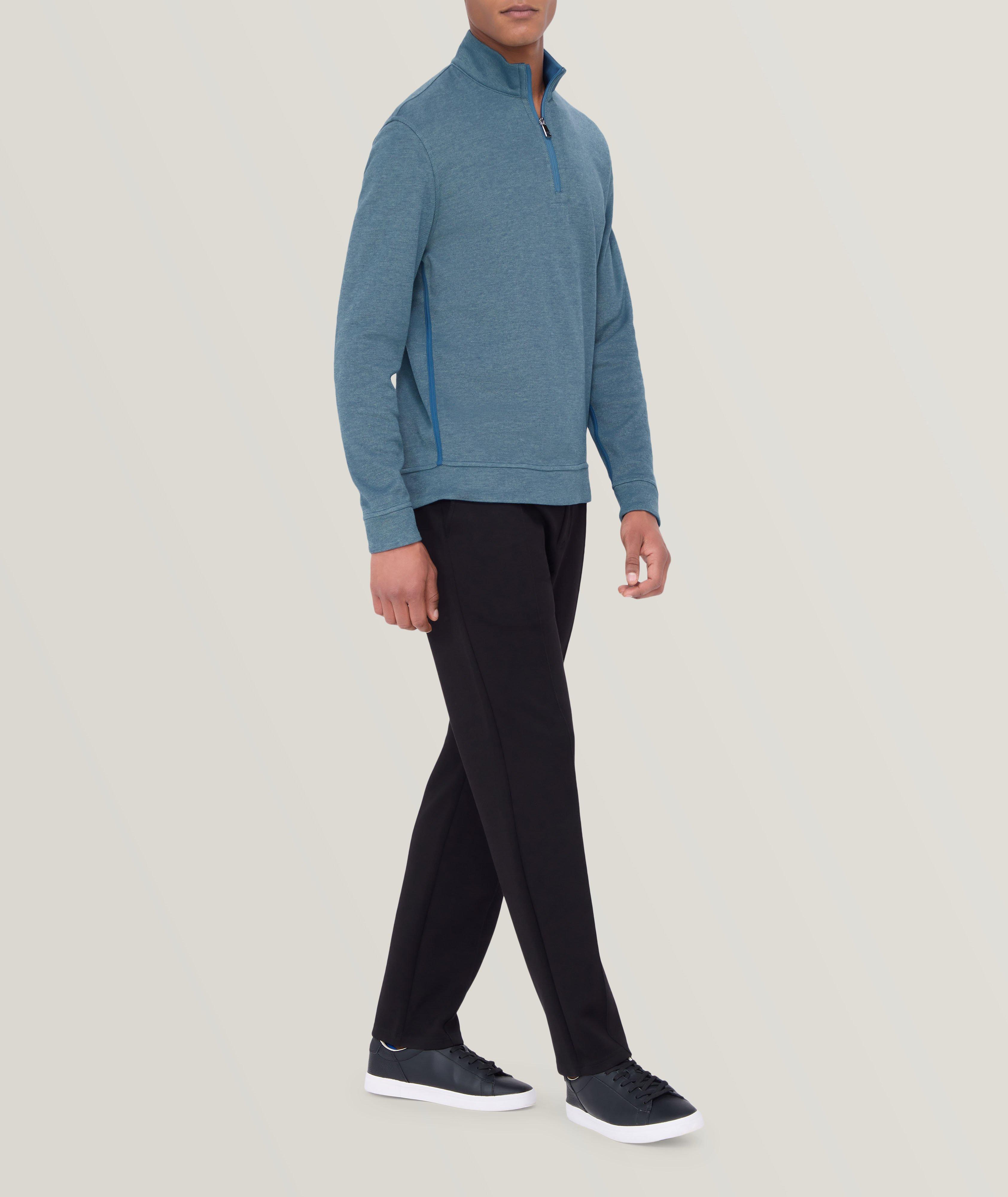 Cotton-Blend Reversible Quarter-Zip Sweater image 5