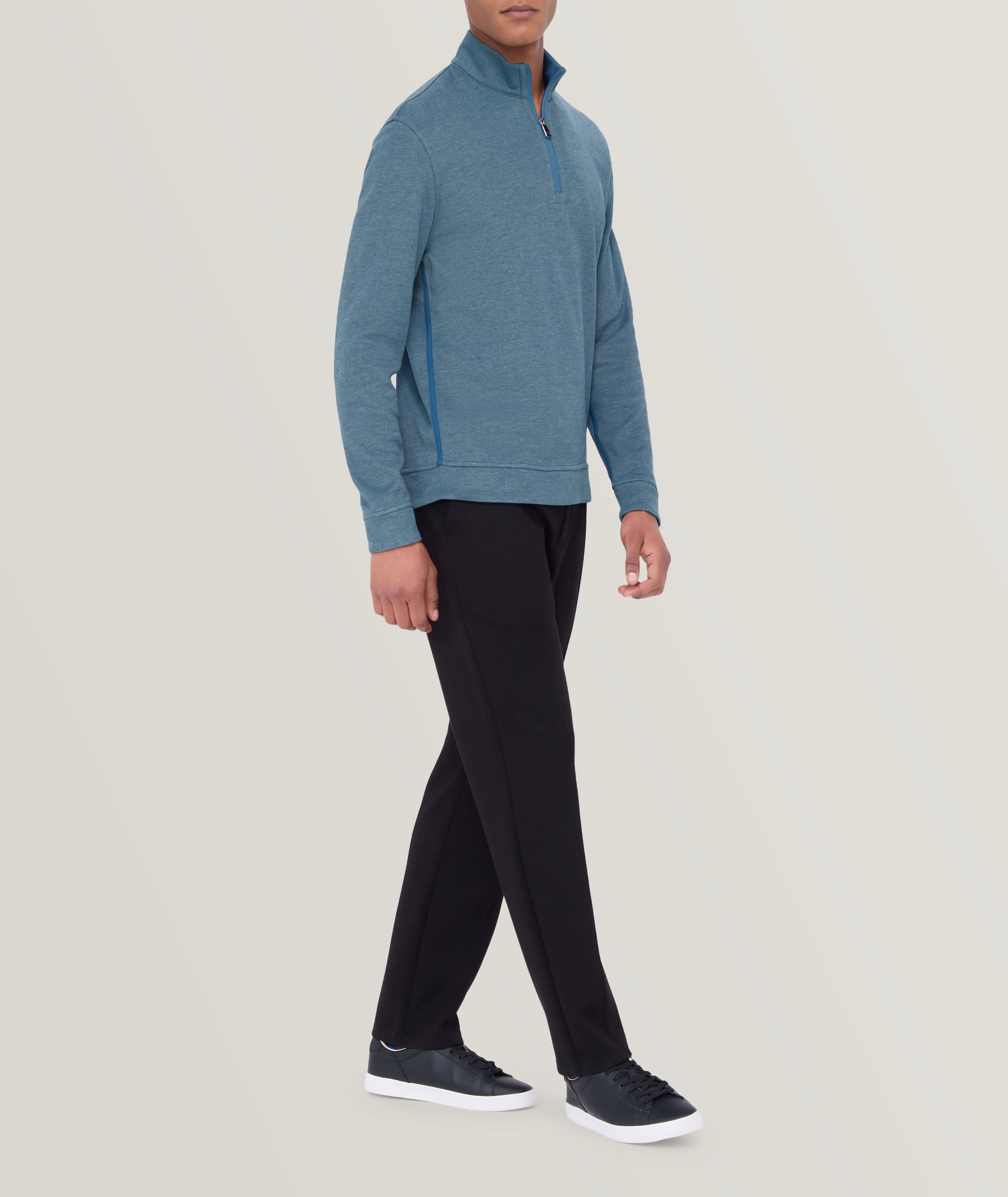 Cotton-Blend Reversible Quarter-Zip Sweater image 5