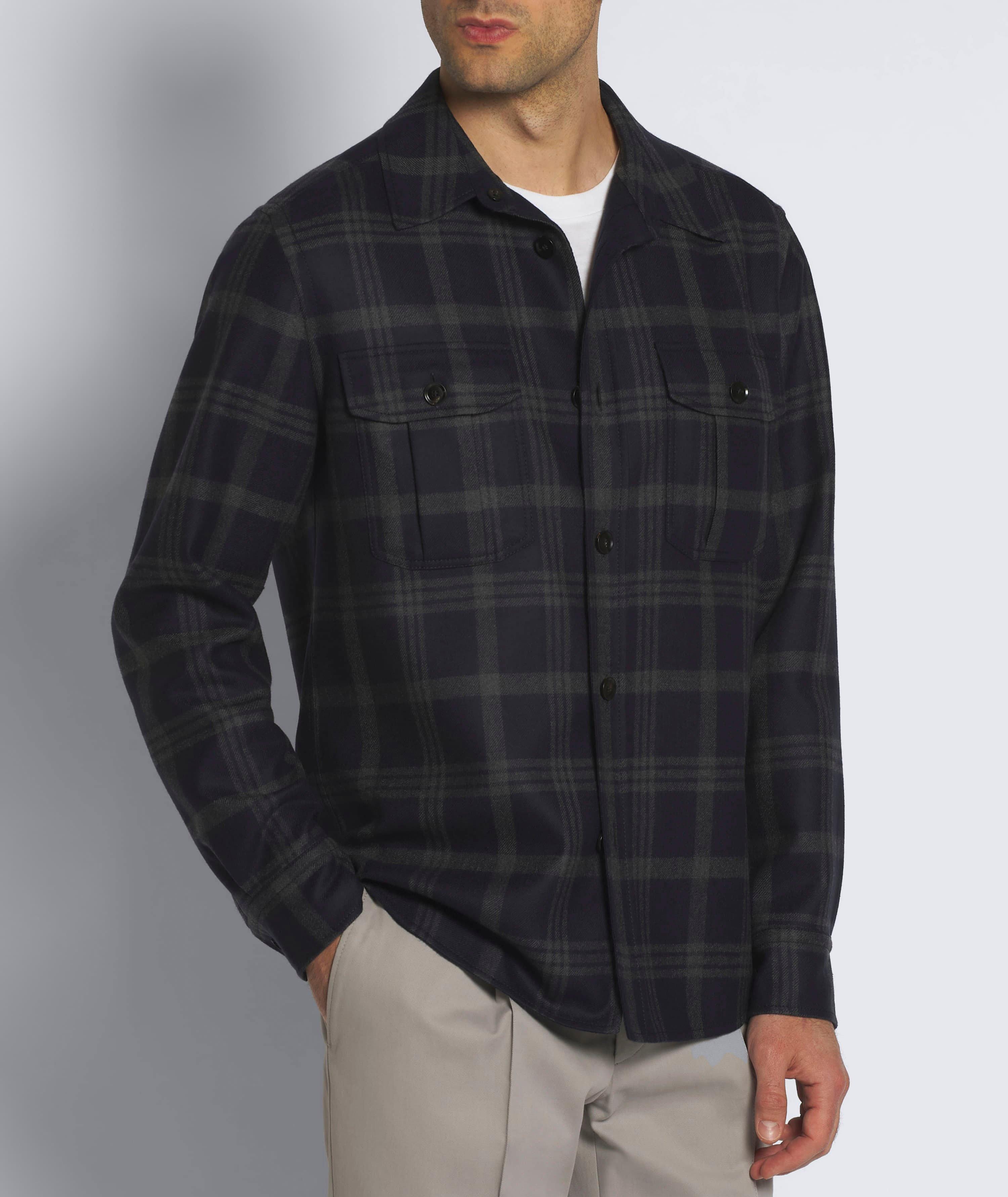 Vagabond Check Wool-Silk Overshirt image 1