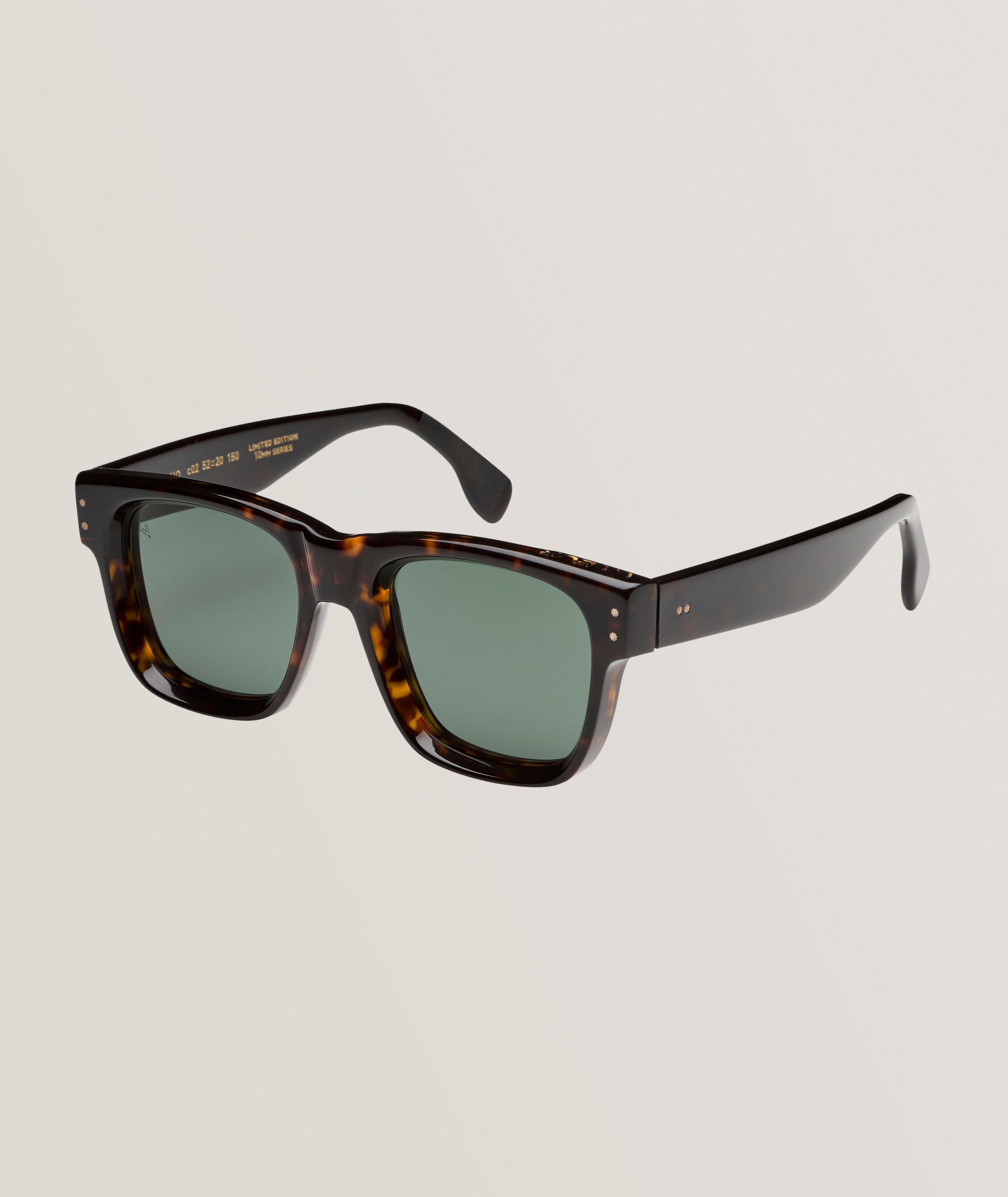 Milano Retro Rectangle Acetate Sunglasses image 0