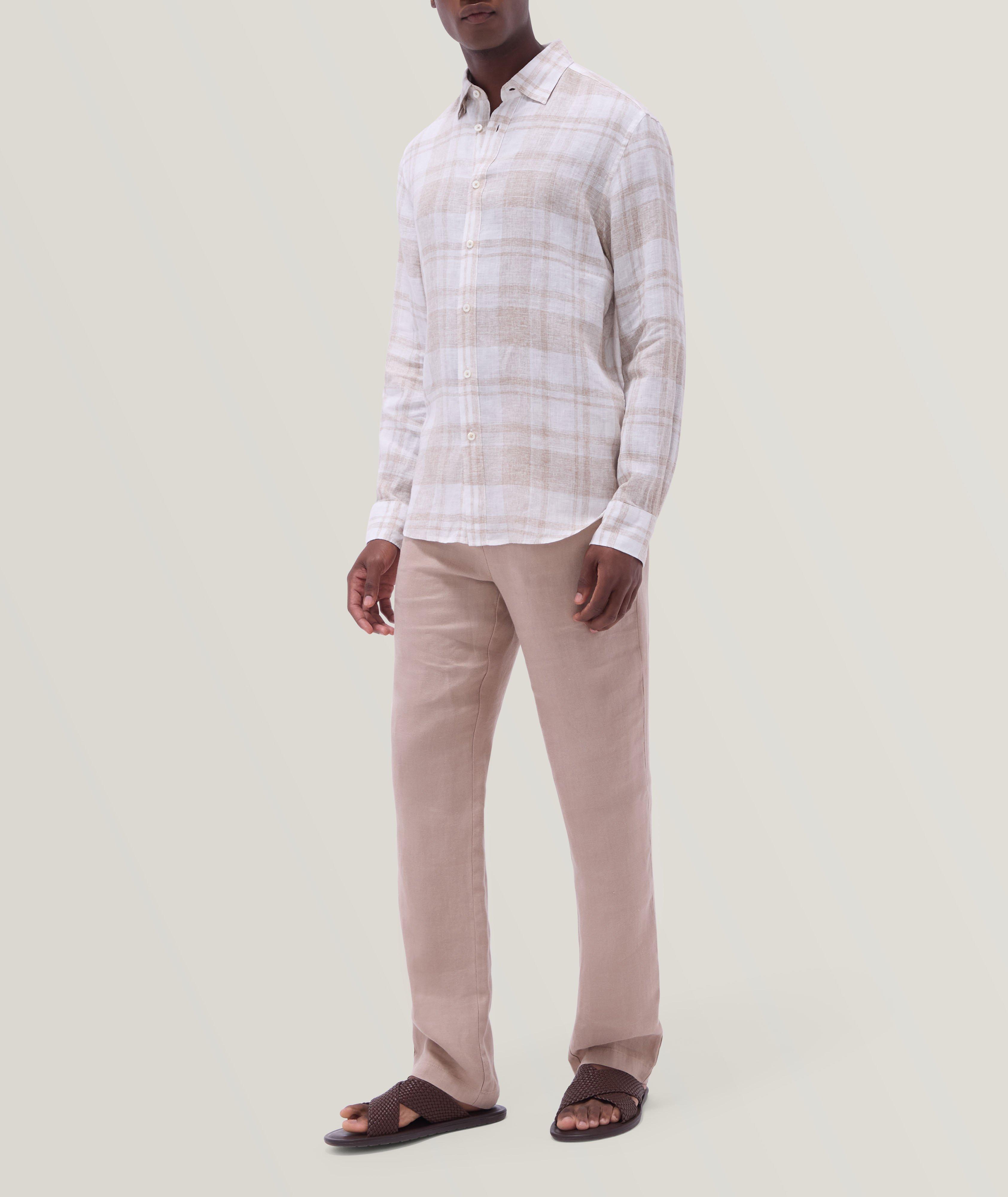 Windowpane Linen Shirt image 7