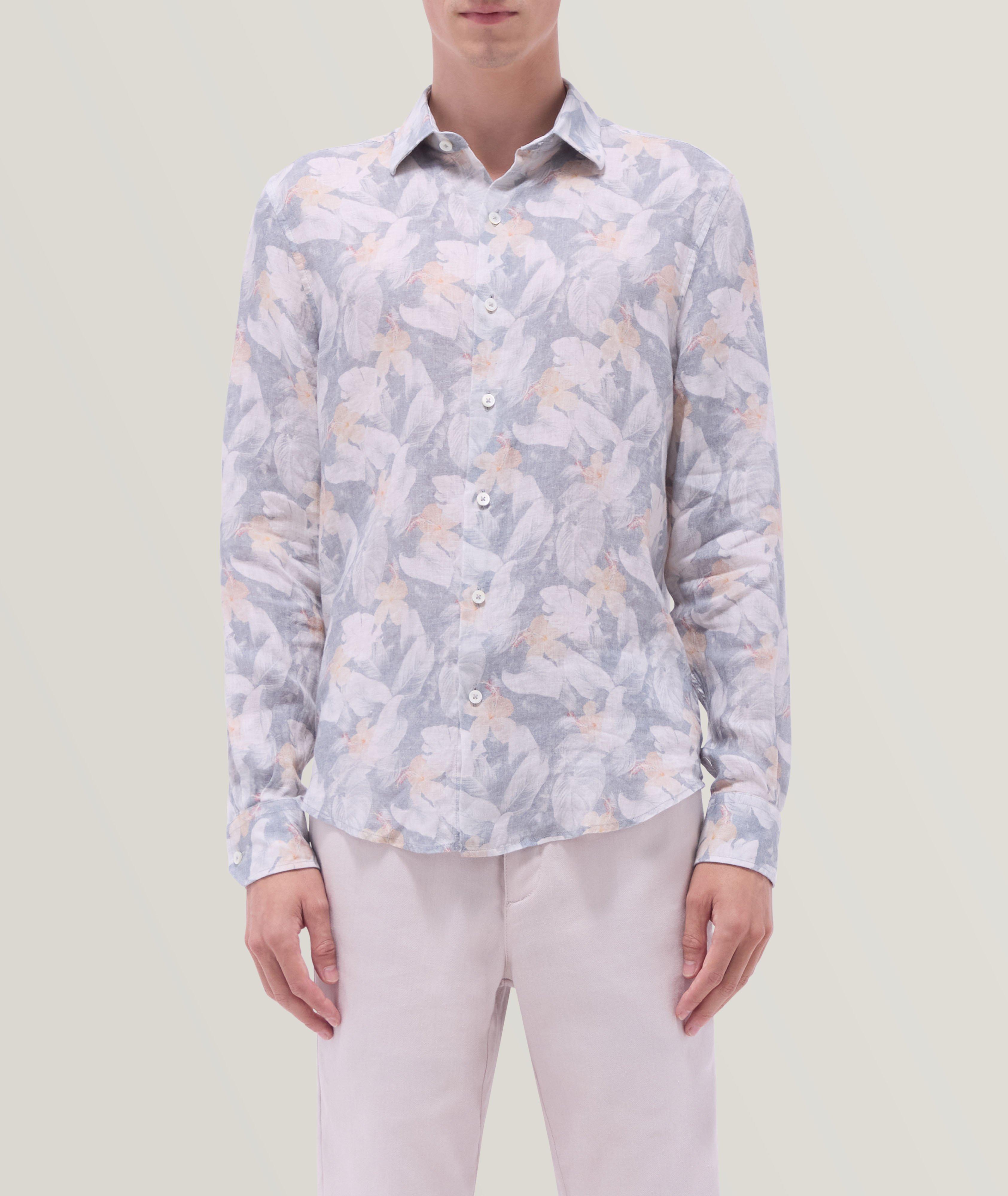 Chemise en lin à motif floral image 1
