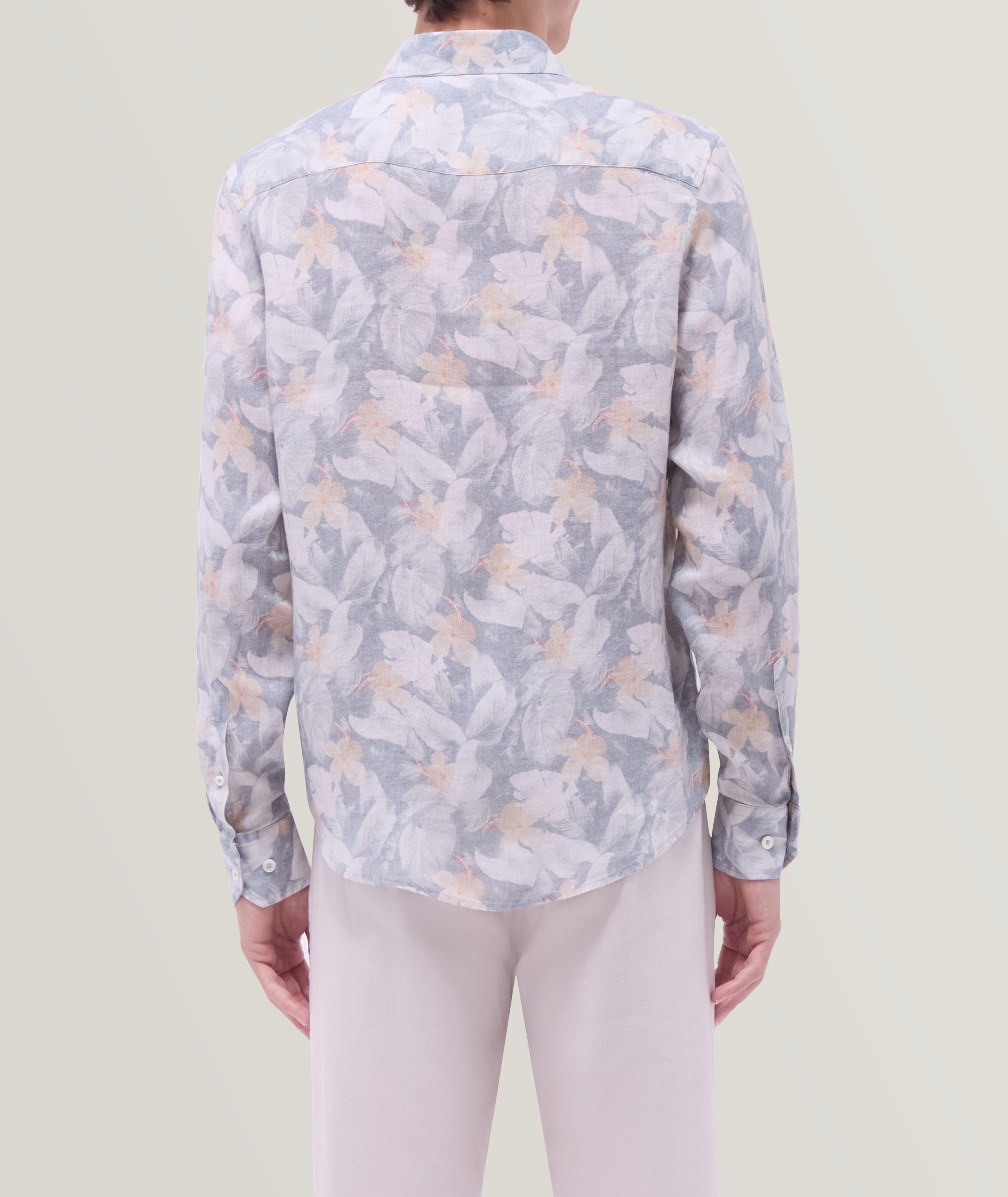 Chemise en lin à motif floral image 2