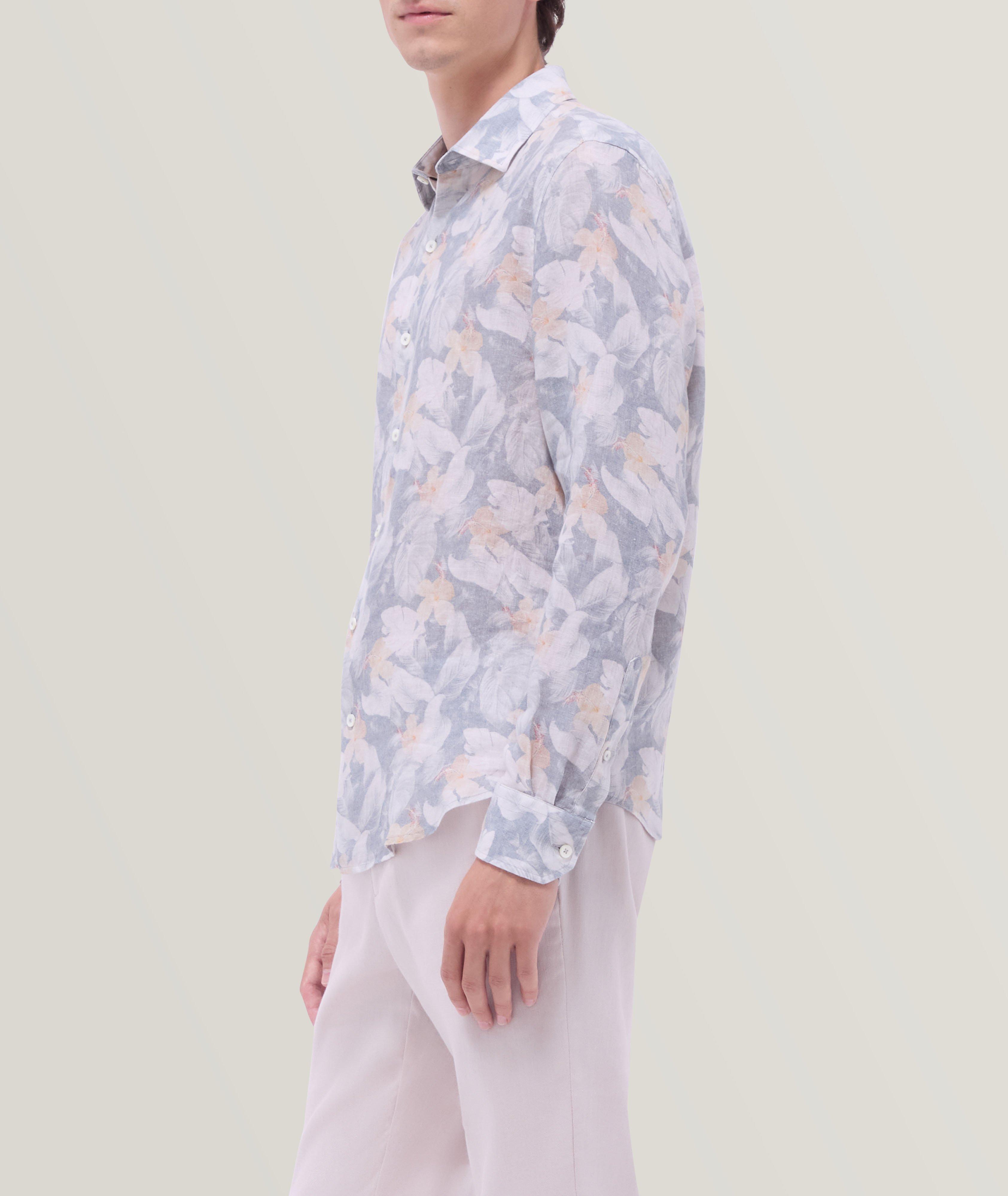 Chemise en lin à motif floral image 3