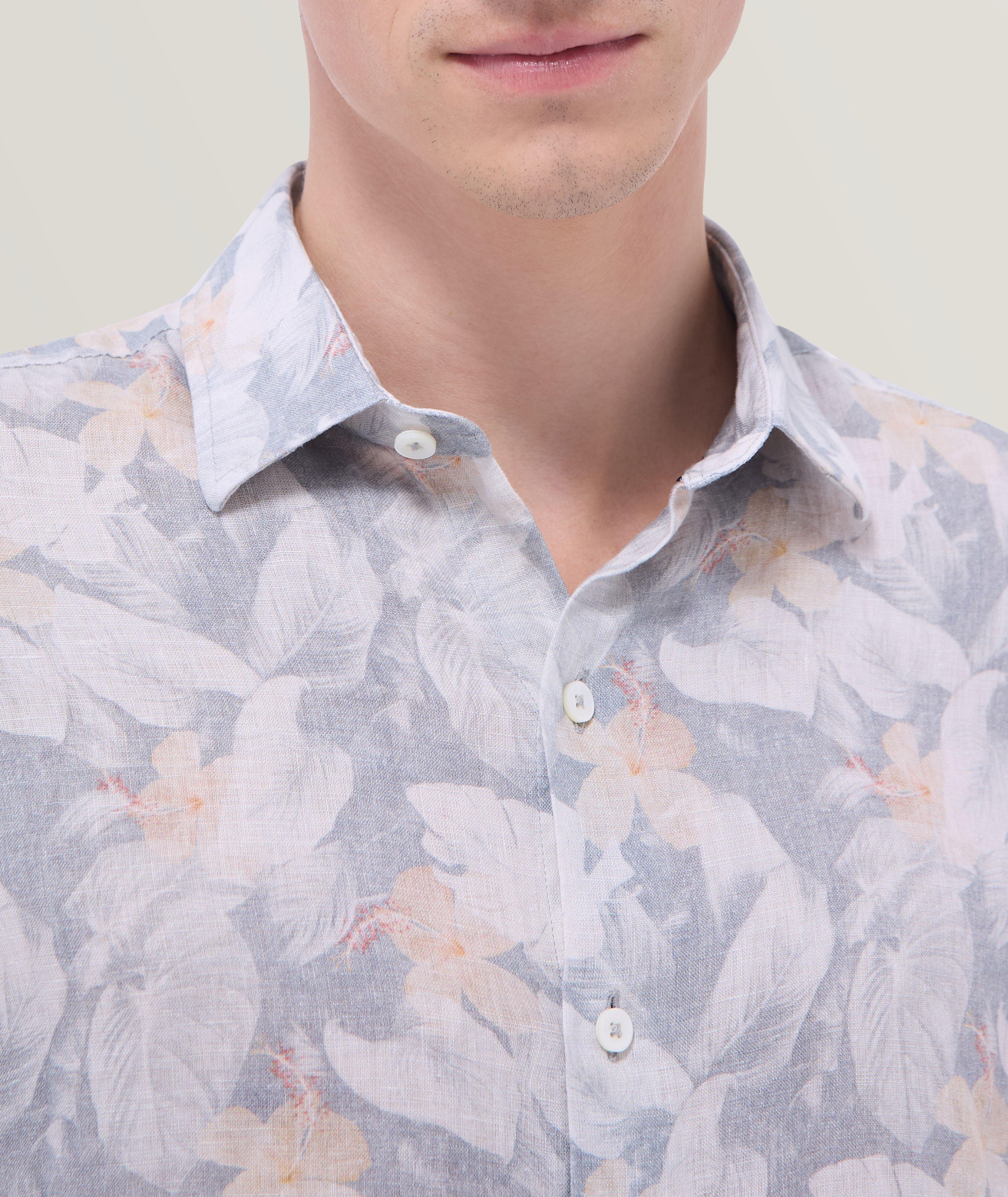 Chemise en lin à motif floral image 4
