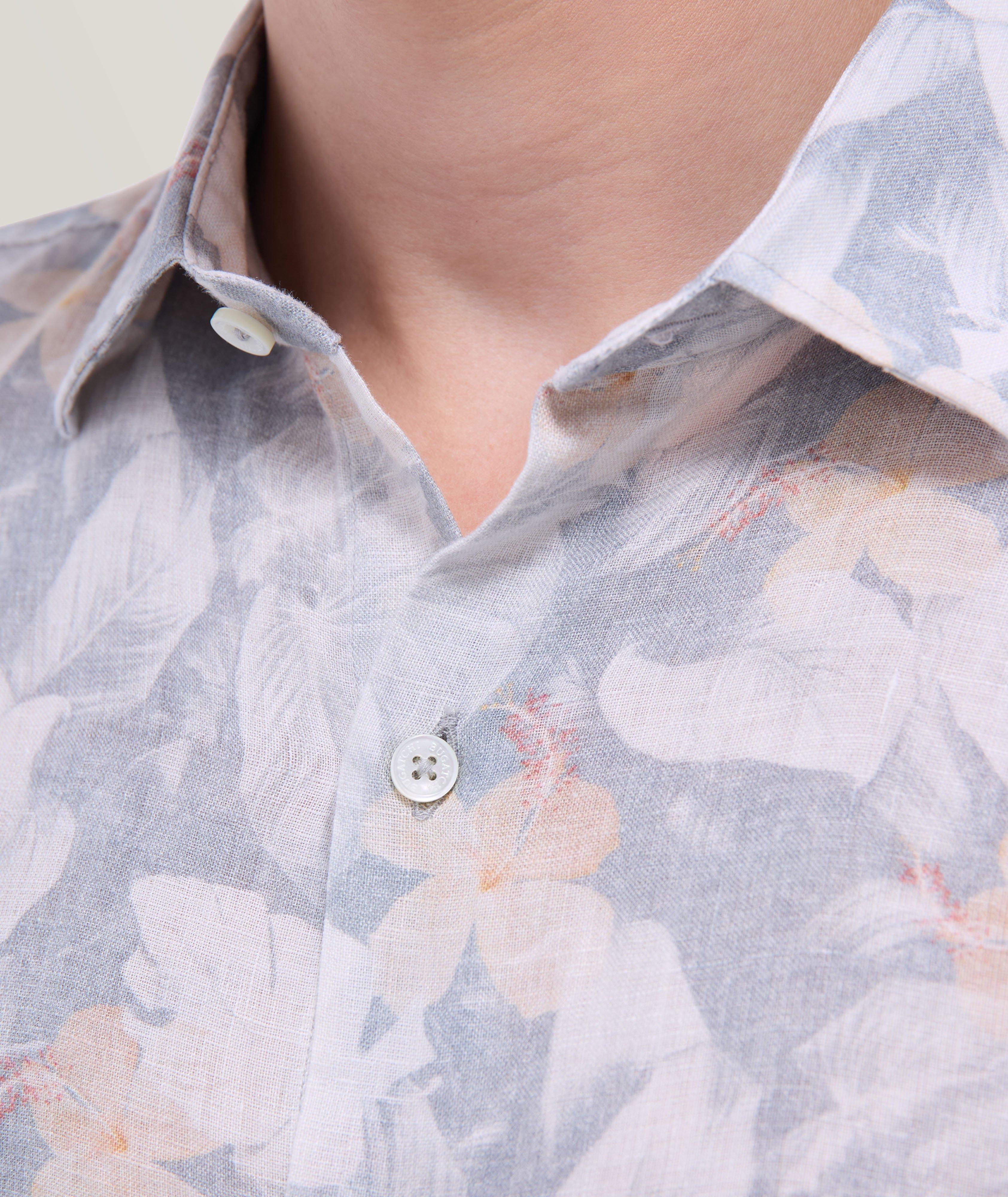 Chemise en lin à motif floral image 5