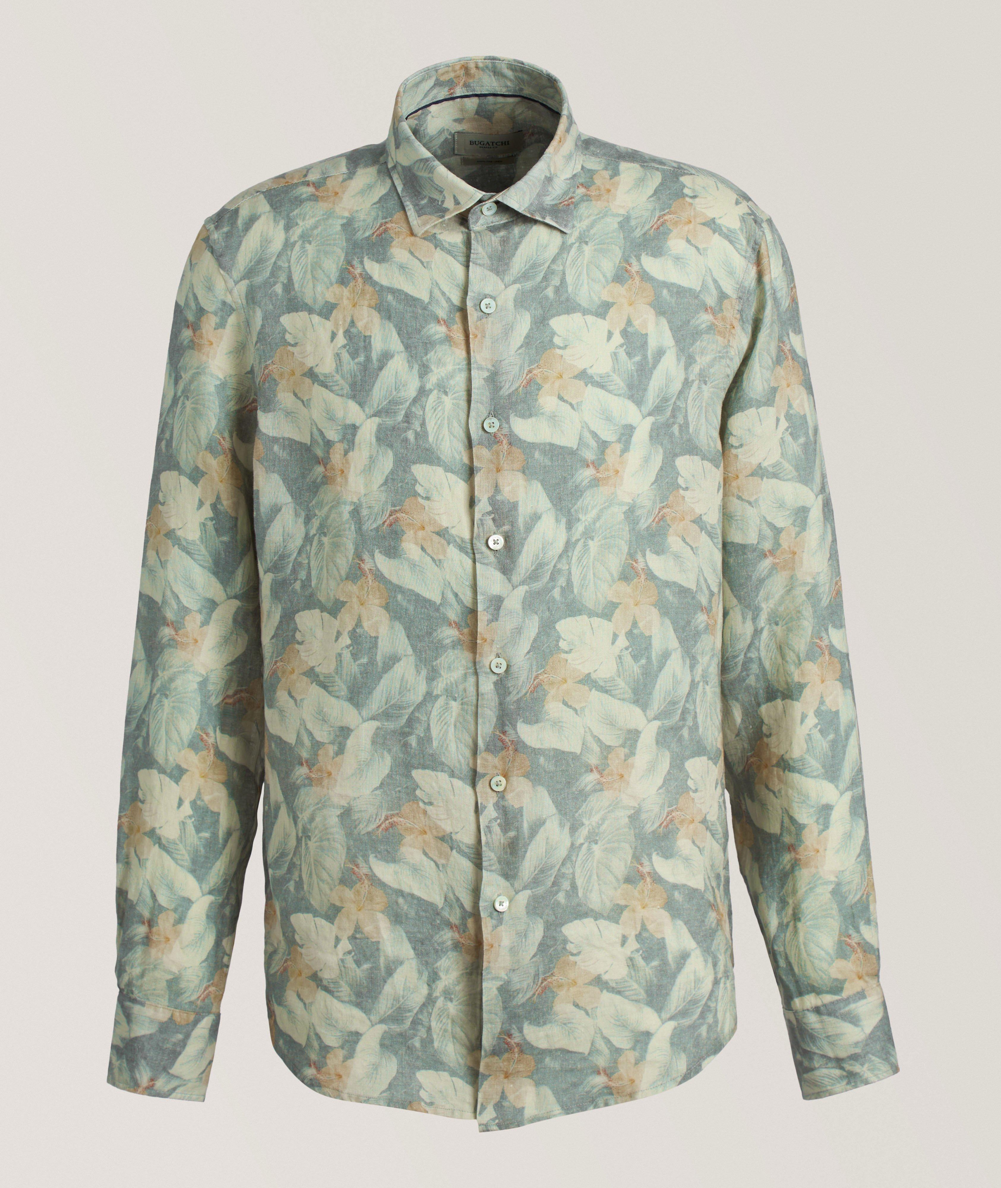 Chemise en lin à motif floral image 0