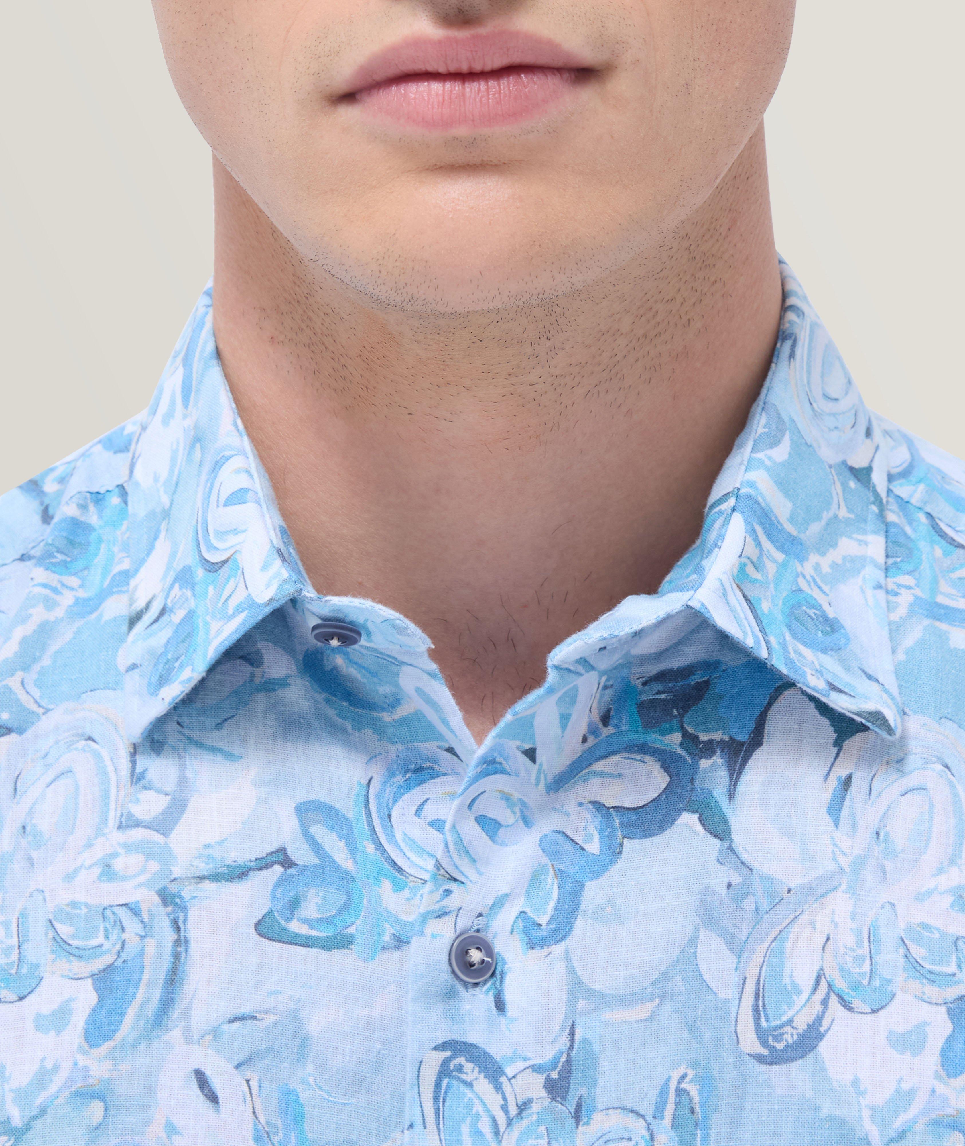 Orson Floral Cotton-Linen Shirt image 5