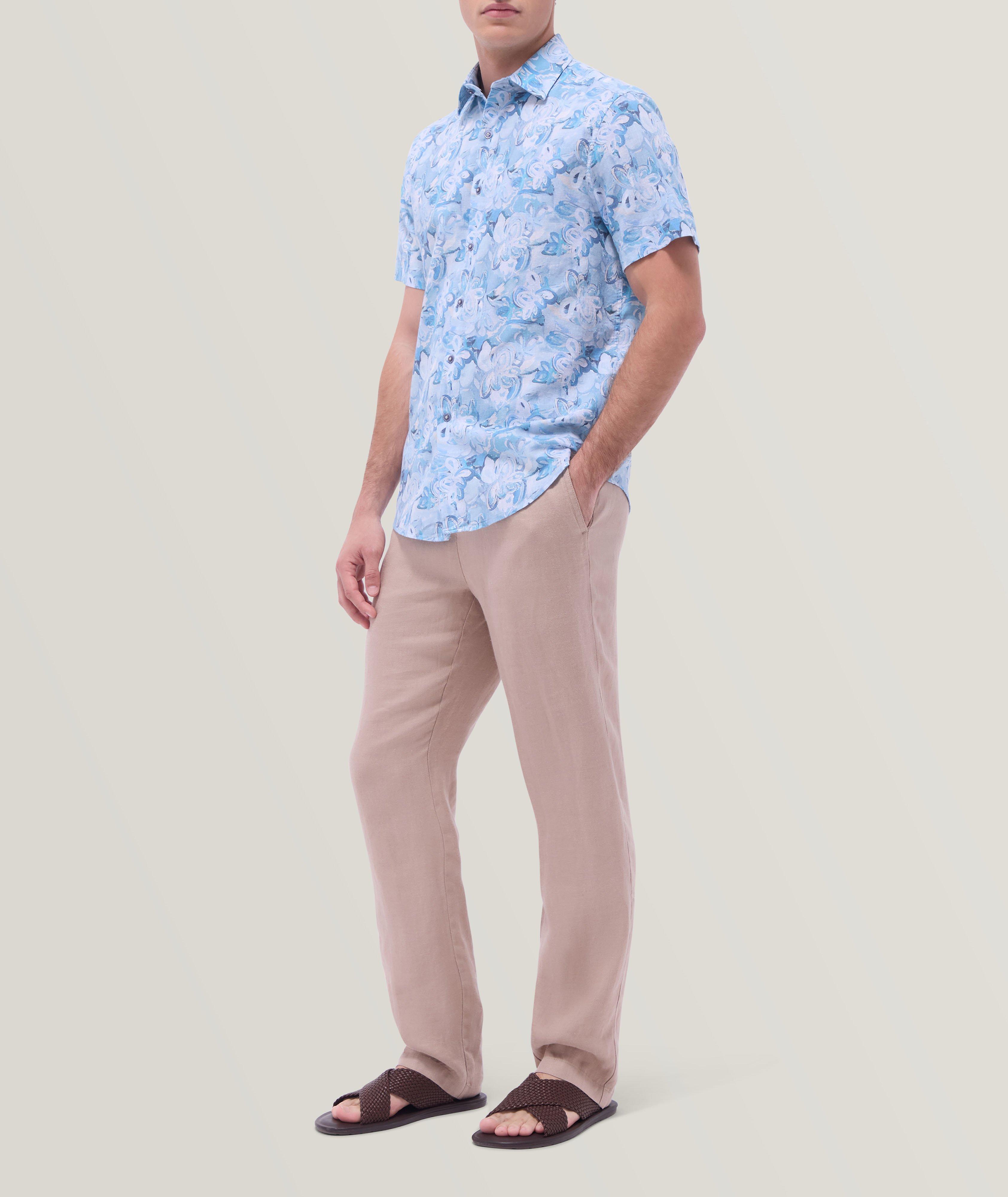 Orson Floral Cotton-Linen Shirt image 7
