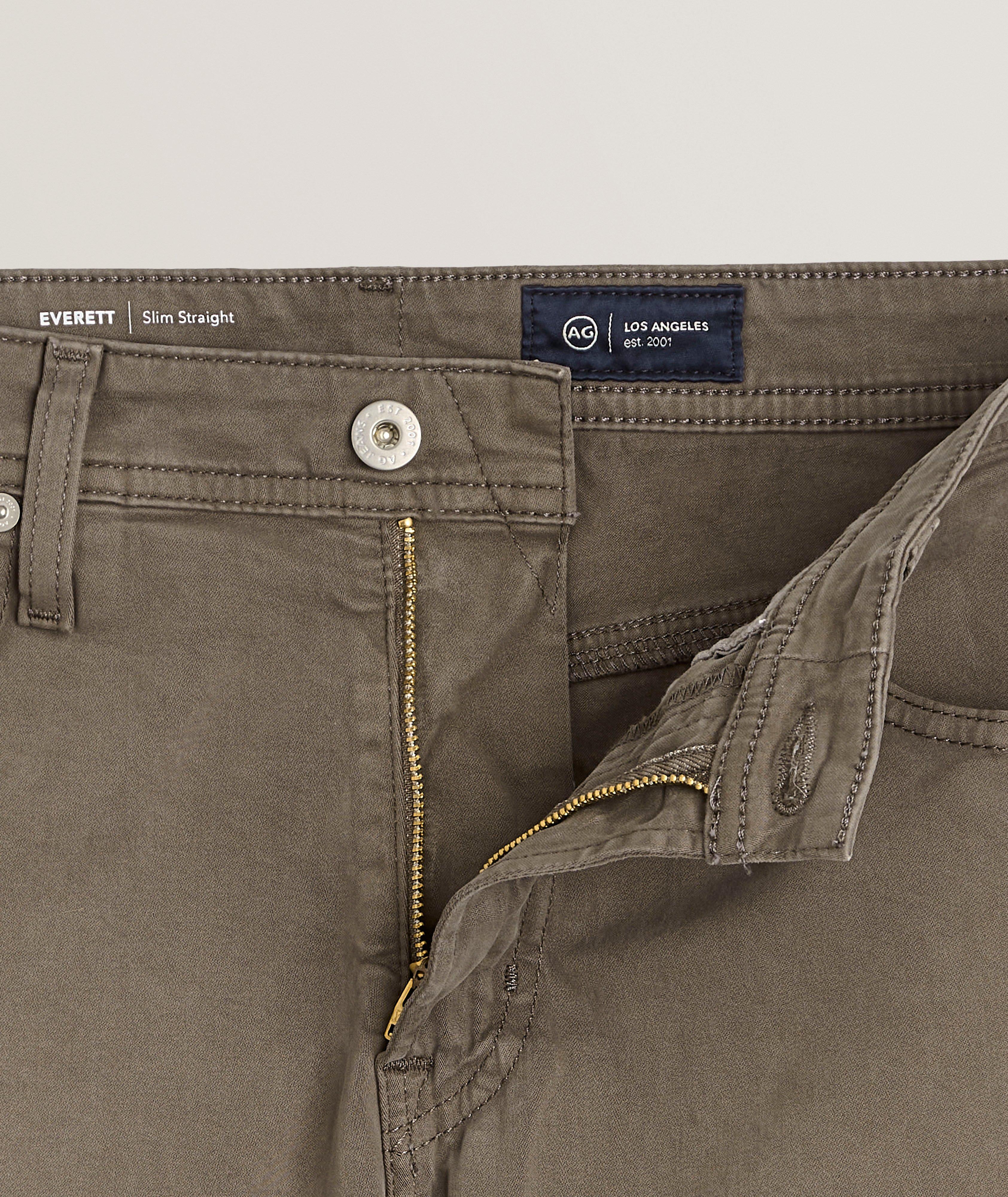 Everett Slim Straight Stretch-Cotton Pants image 1