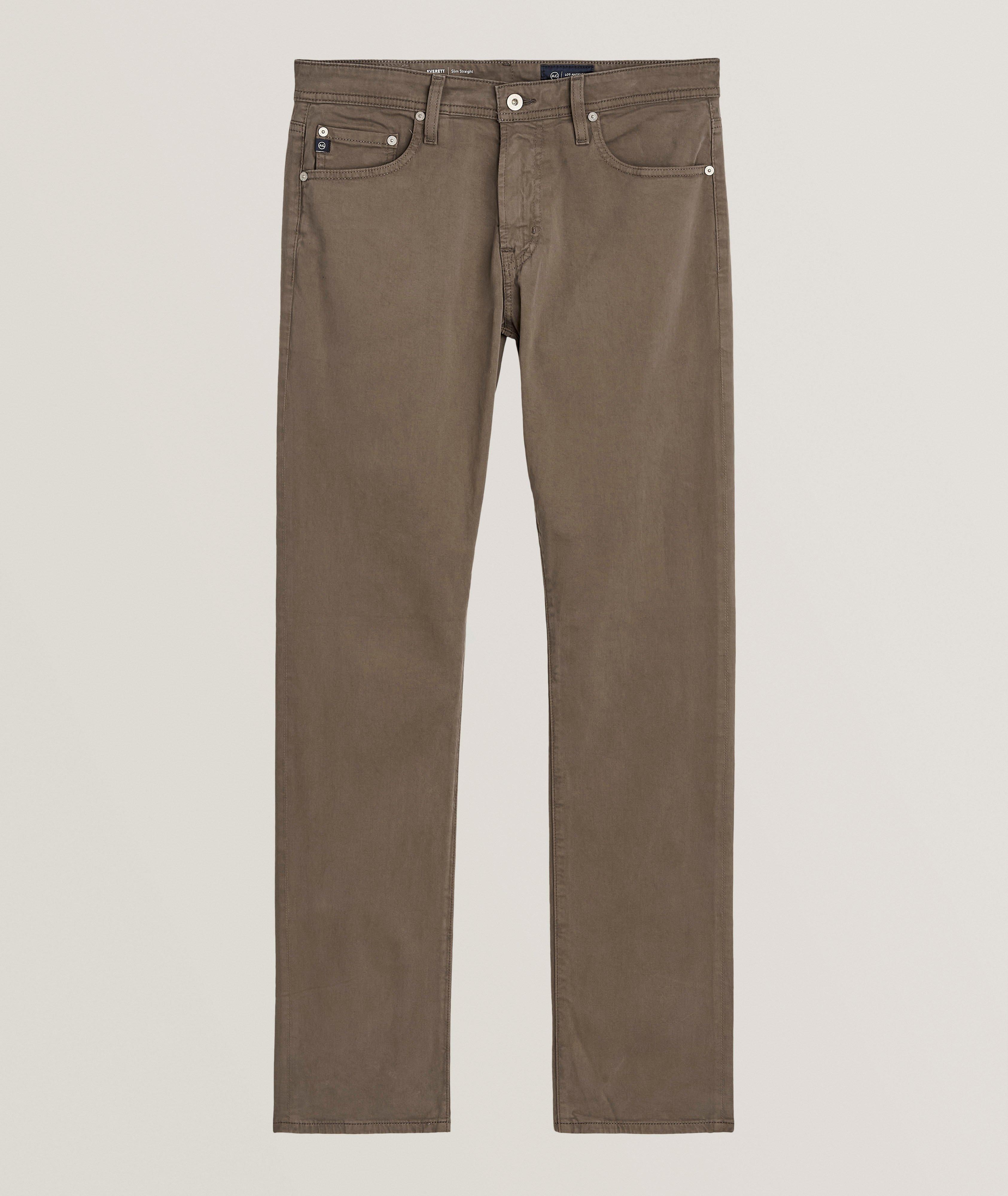 Everett Slim Straight Stretch-Cotton Pants image 0