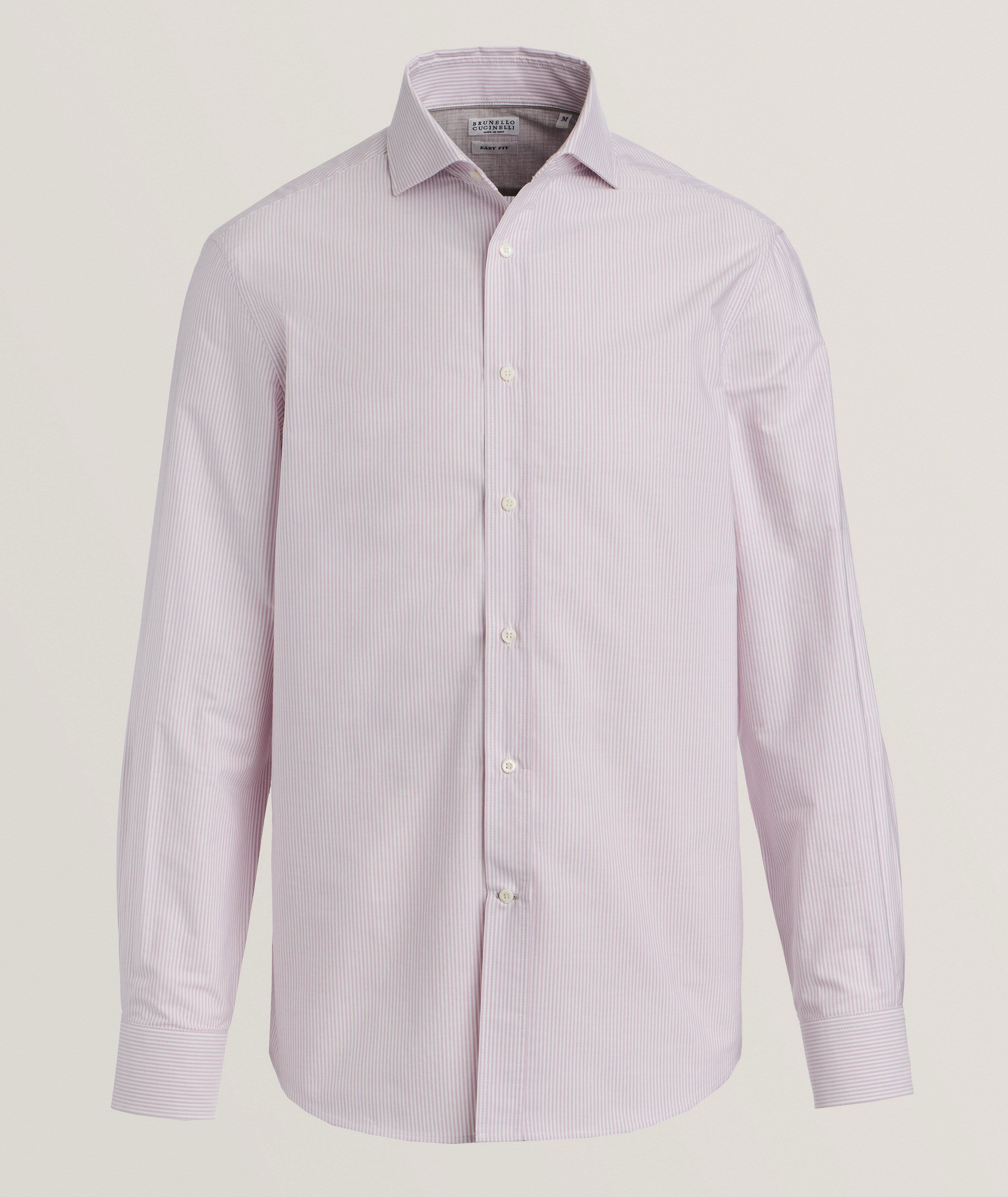 Brunello Cucinelli Chemise en coton à rayures